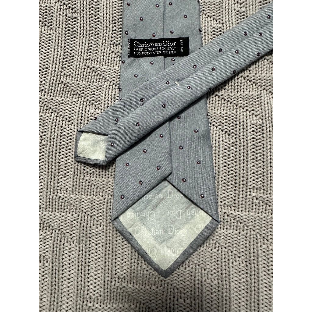 Dior Vintage Dior silver gray silk tie Size ONE SIZE - 3 Thumbnail