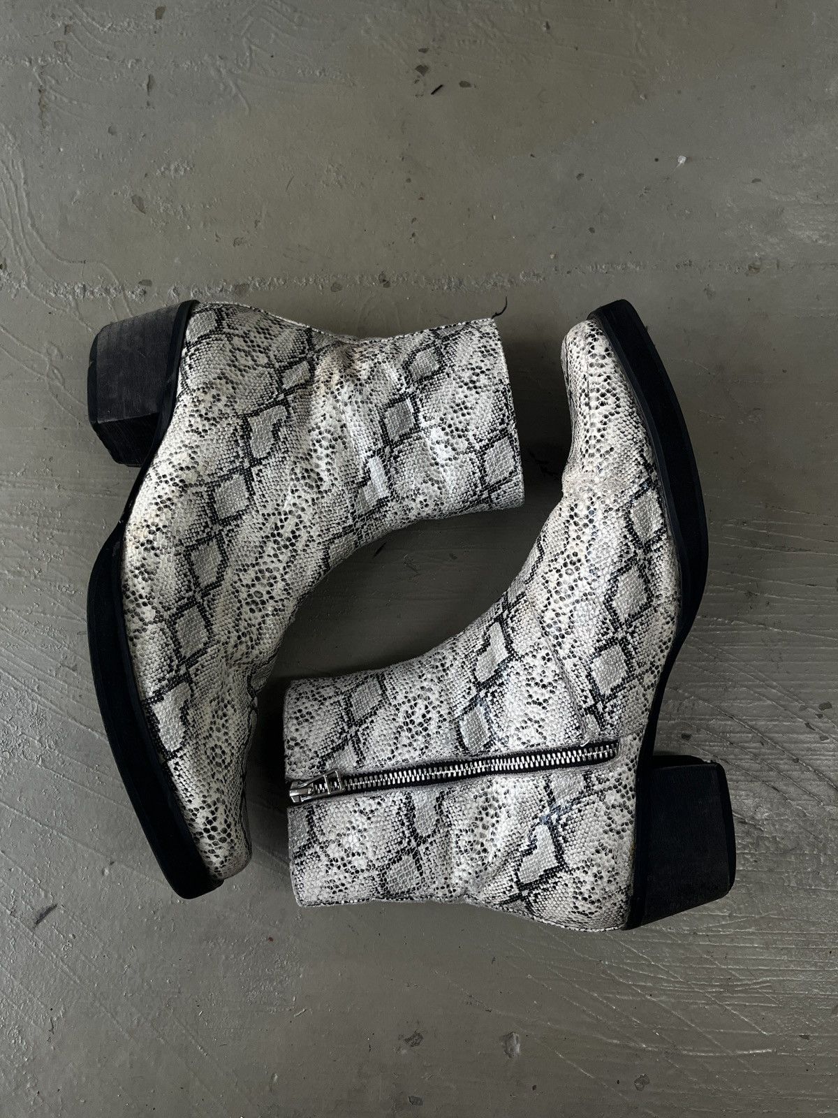KMRii Snakeskin Chelsea Zipper Boots Inspired by Saint Laurent Size US 8 / EU 41 - 3 Thumbnail