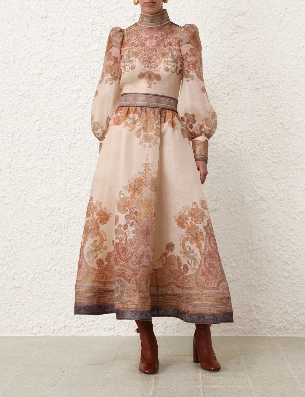 Zimmermann oc11z0925 Illustration Midi Skirt in Multicolor Size 30" / US 8 / IT 44 - 2 Thumbnail