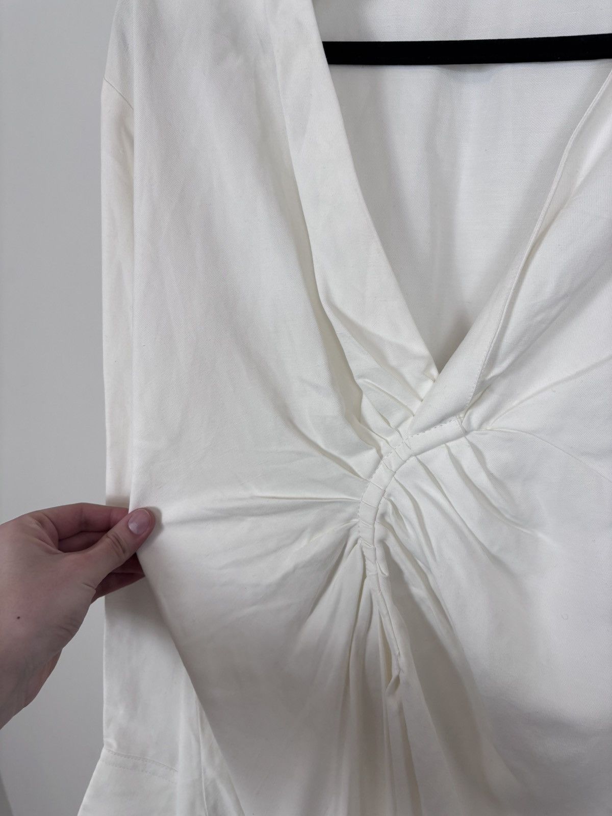Sandro Sandro Paris Celia NWT Women’s White Ecru Linen Dress Size XS / US 0-2 / IT 36-38 - 3 Thumbnail