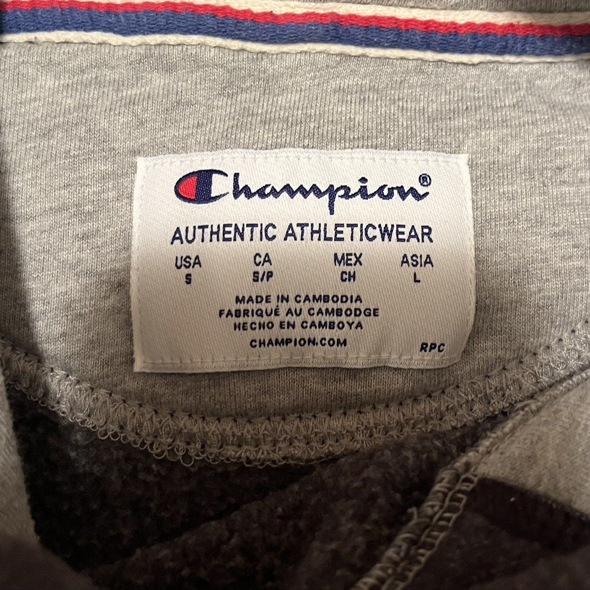 Champion Champion Authentic Athleticwear Gray Hoodie Size US S / EU 44-46 / 1 - 2 Thumbnail