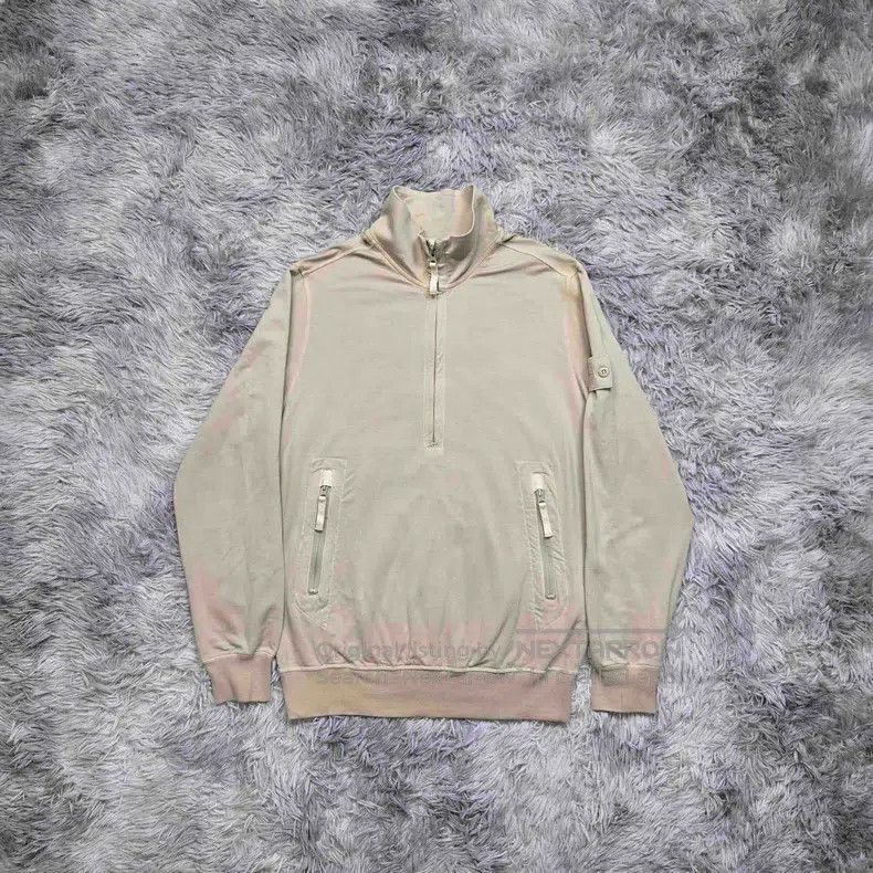 Stone Island Stone Island Ghost Series, Beige Half Zip Sweatshirt, M Si Size US M / EU 48-50 / 2 - 1 Thumbnail