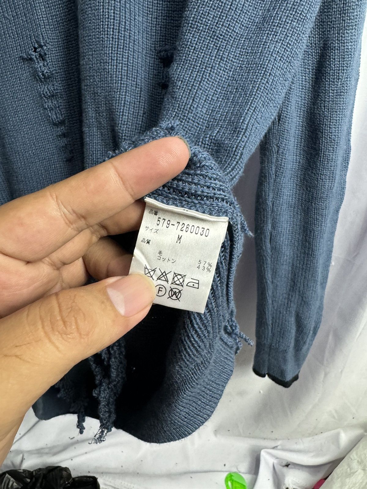 Beauty Beast × Japanese Brand Margaret Howell MHL Distressed Knit Size US M / EU 48-50 / 2 - 7 Thumbnail