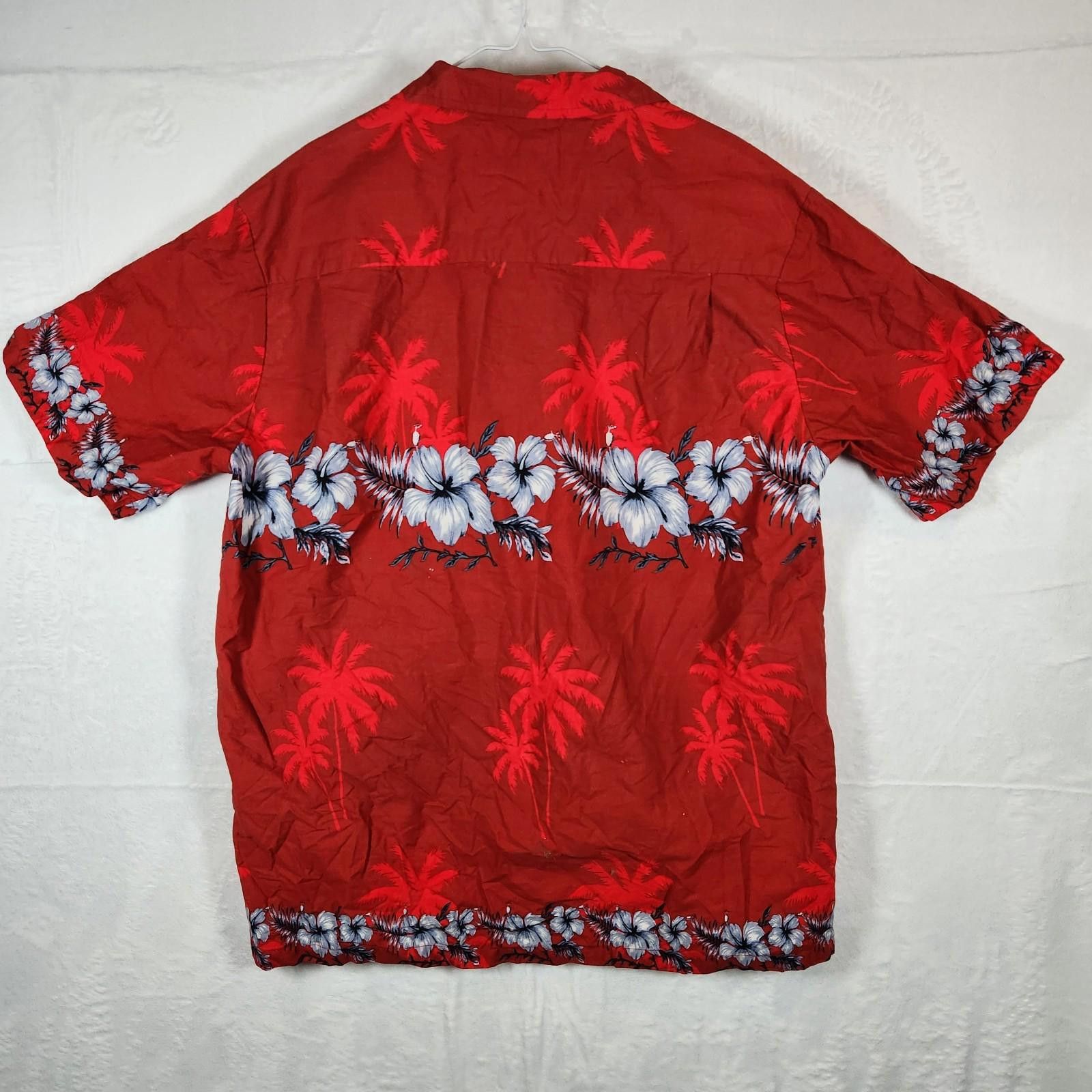 Designer Ali'i Fashions Hawaiian Shirt Red Floral Mens Size XL Size US XL / EU 56 / 4 - 6 Thumbnail