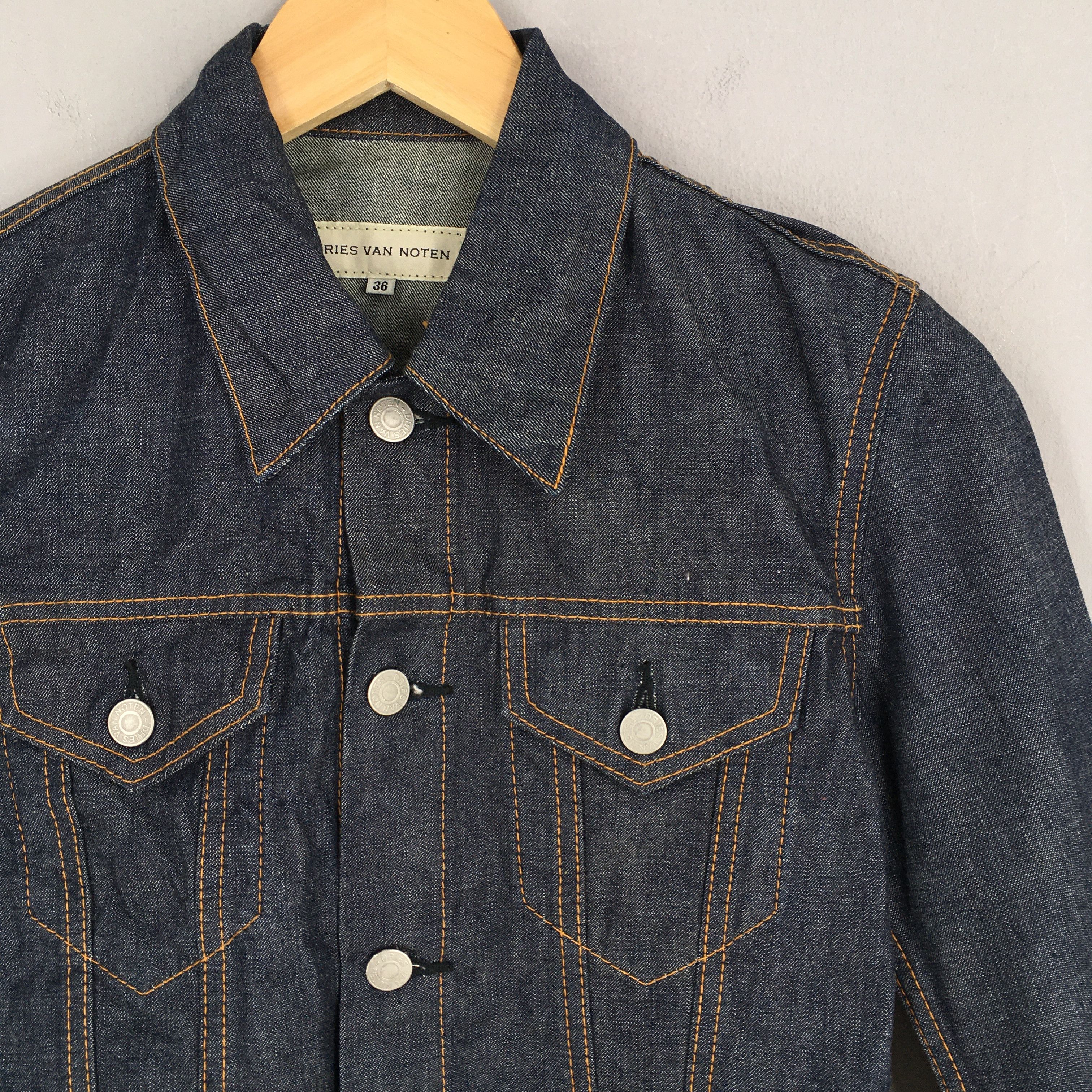 Designer × Dries Van Noten Vintage Dries Van Noten Ladies Denim Trucker Jacket XSmall Size XS / US 0-2 / IT 36-38 - 2 Thumbnail