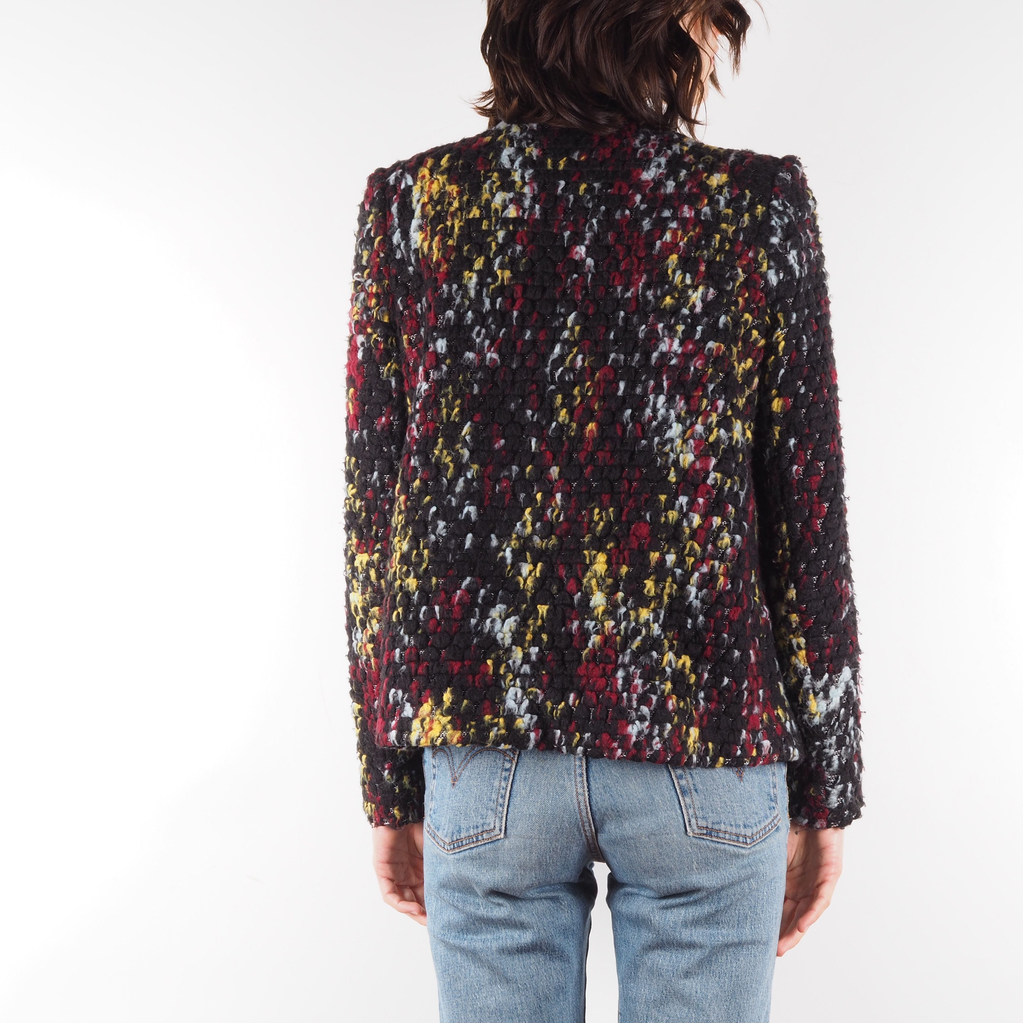 ba&sh Ba&sh Multicolor Tweed Open Evening Jacket Cape Size M / US 6-8 / IT 42-44 - 3 Thumbnail
