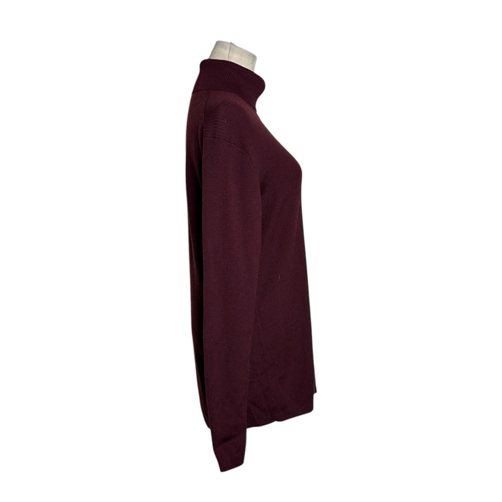 Muji Muji burgundy knit turtle neck sweater size Large Size L / US 10 / IT 46 - 7 Thumbnail