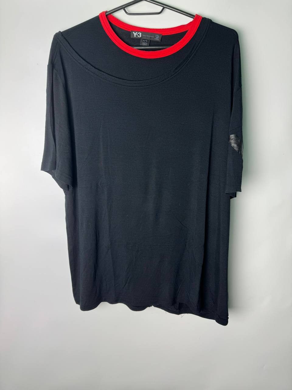 image of Vintage Y2K Designer Yohji Yamamoto Adidas Y3 T-Shirt in Black, Men's (Size XL)
