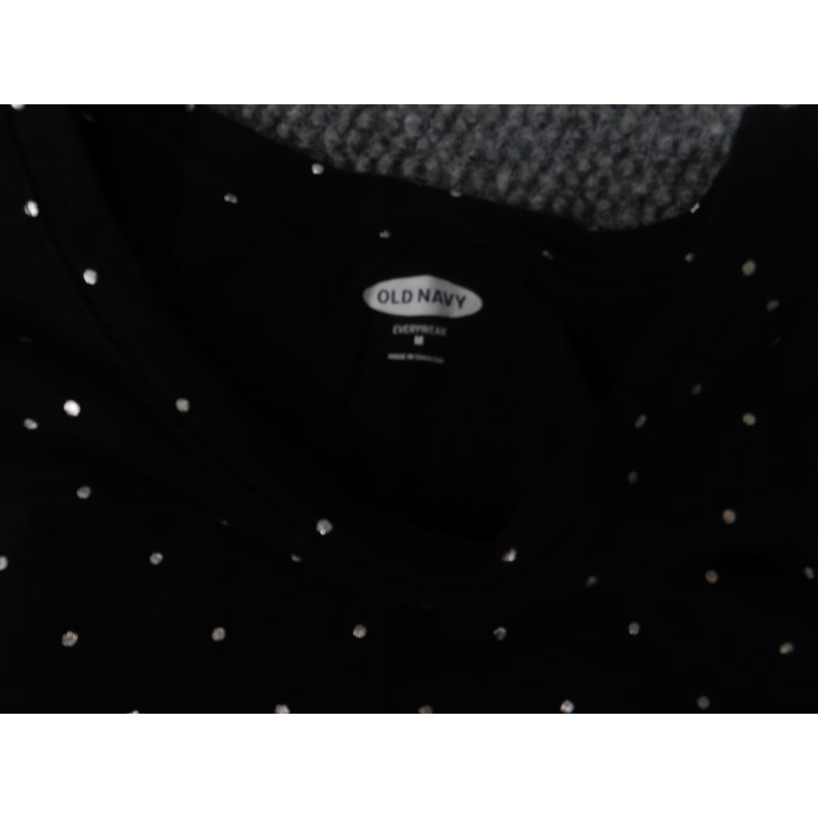 Old Navy Old Navy Blouse M Womens black dots pullover stretch Short Sleeve Round Neck Regular Fit Cotton 100% Button Vintage No Size M / US 6-8 / IT 42-44 - 5 Thumbnail