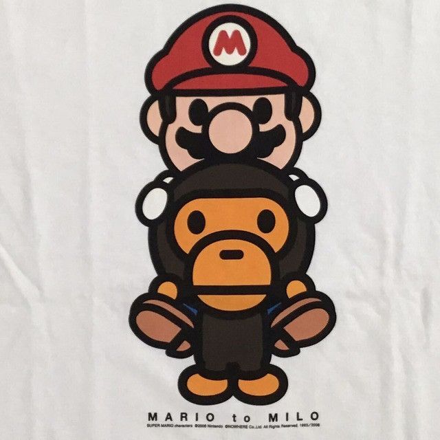 Bape × Nigo × Nintendo 2008 BAPE × Nintendo Mario Milo T-shirt a bathing ape NIGO Size US S / EU 44-46 / 1 - 2 Thumbnail