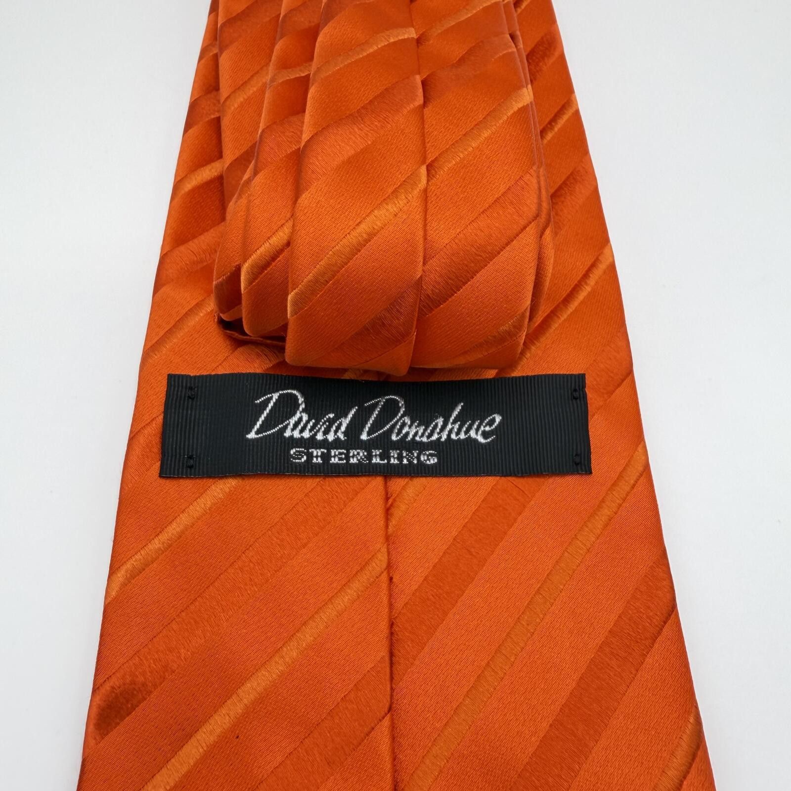 David Donahue David Donahue Tie Men's Orange Woven in Italy Size ONE SIZE - 3 Thumbnail