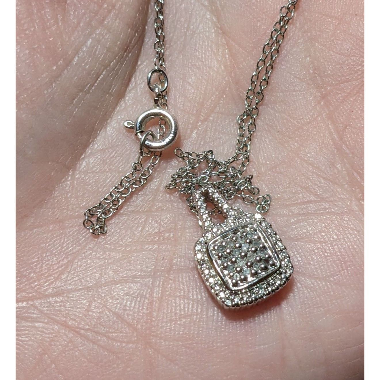 Other Elegant Glam Silver Gemmed Pendant Necklace Size ONE SIZE - 12 Thumbnail