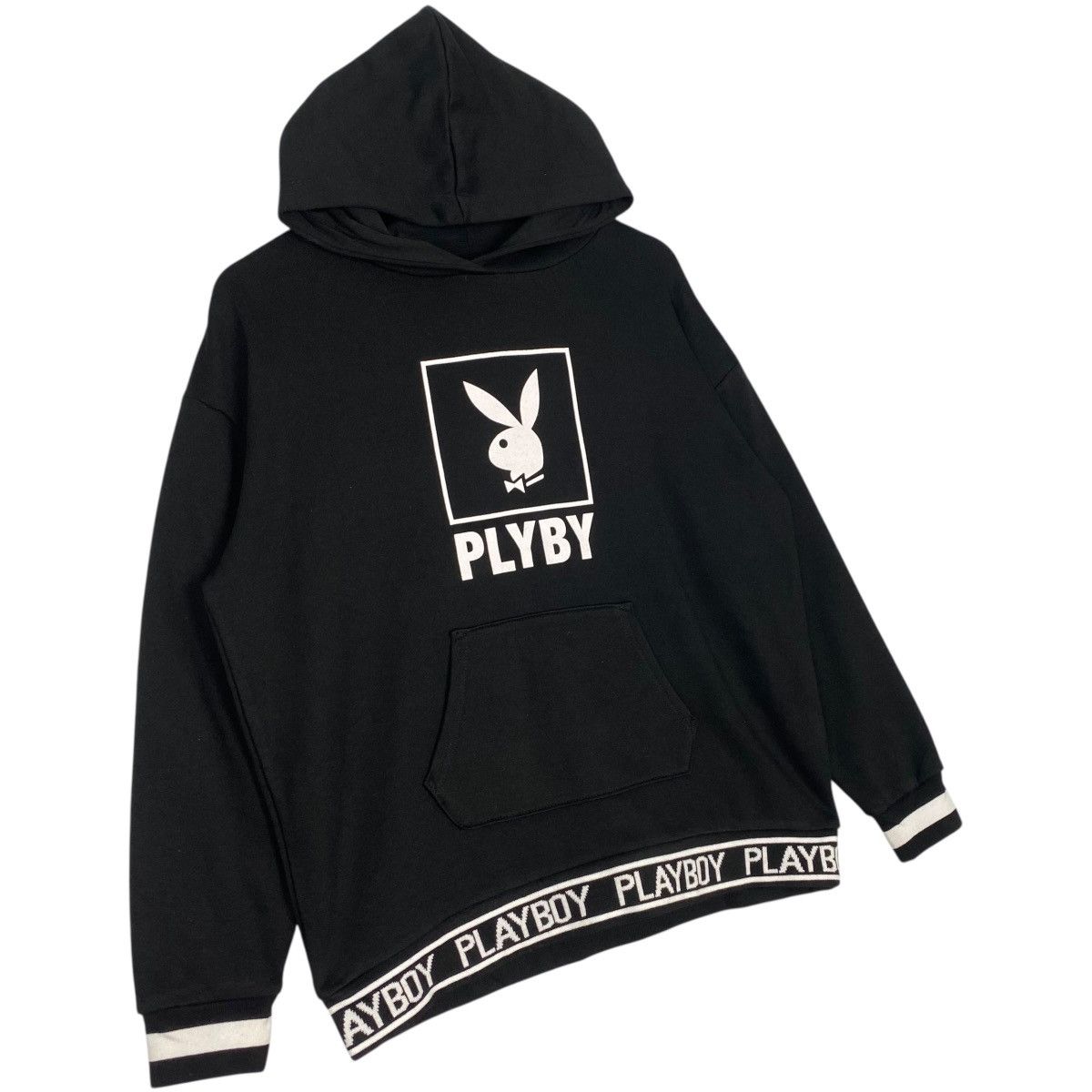 Vintage Vintage Playboy Embroidered Hoodie Black Pullover Size M Size US M / EU 48-50 / 2 - 3 Thumbnail