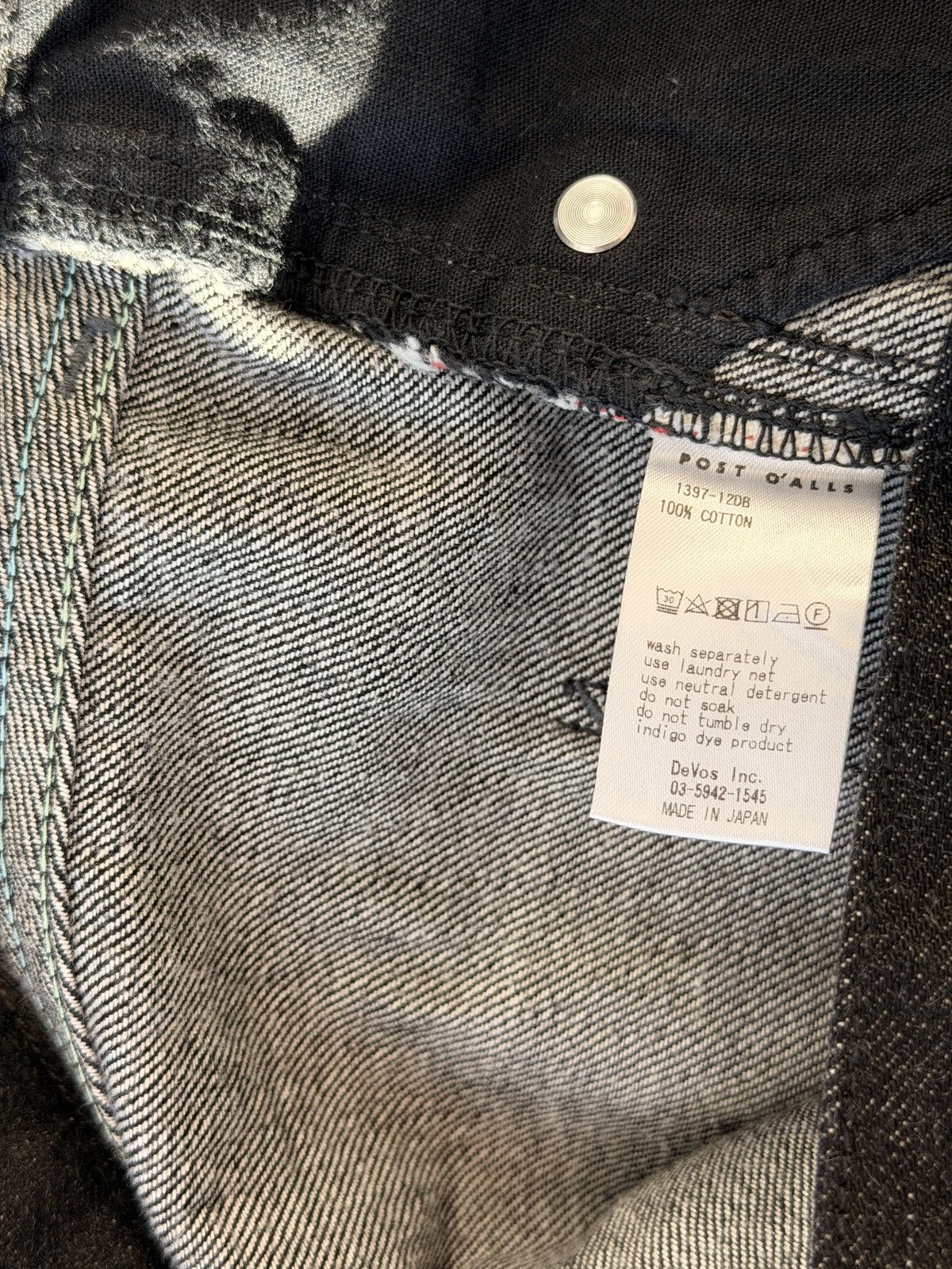 Post Overalls Post O'Alls 12oz. selvedge denim black Size US 34 / EU 50 - 5 Thumbnail