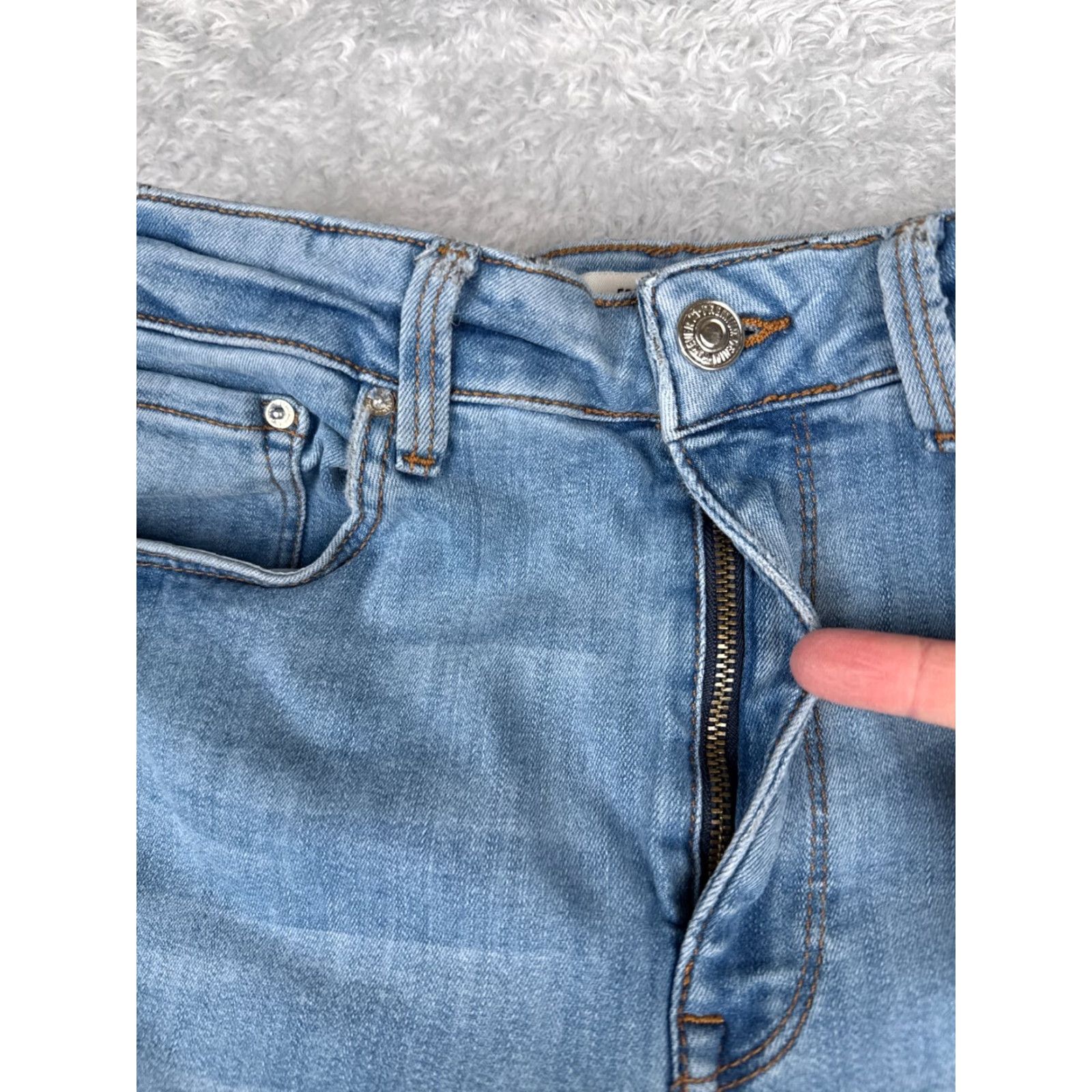 Forever 21 Forever 21 Jeans Women 28 Blue High Rise Skinny Denim Light Cotton Blend 25x28 Size 28" / US 6 / IT 42 - 5 Thumbnail