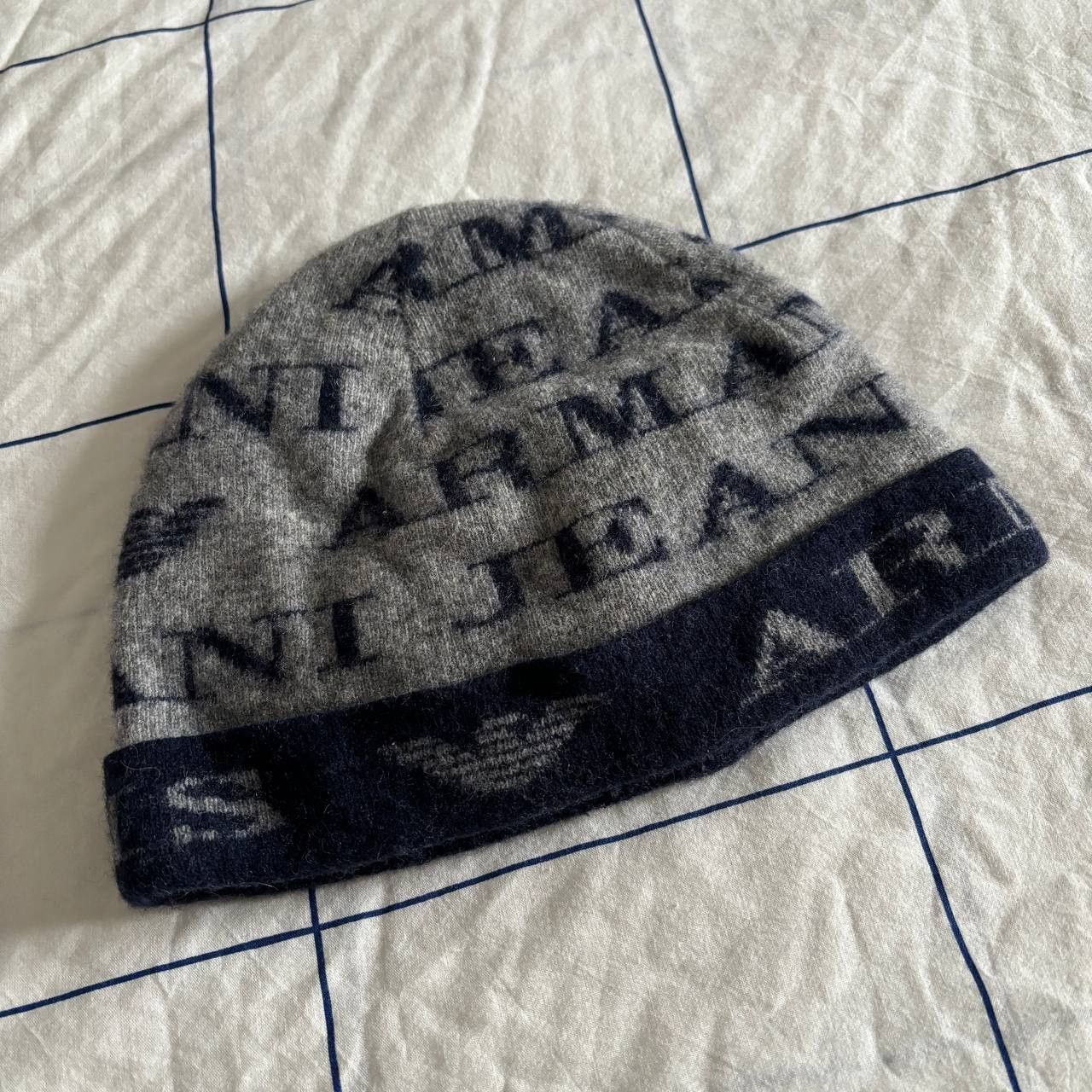 Armani × Giorgio Armani 🔥 VTG ARCHIVE ARMANI JEANS LOGO MONOGRAM BEANIE HAT Size ONE SIZE - 1 Thumbnail