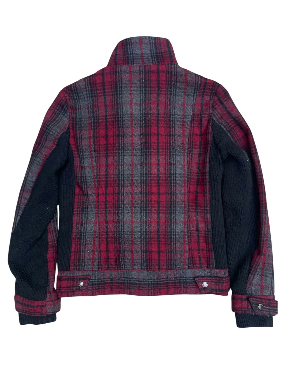semanticdesign Semantic Design Plaid Zip Jacket w/ Ribbed Collar & Cuffs Size S / US 4 / IT 40 - 3 Thumbnail