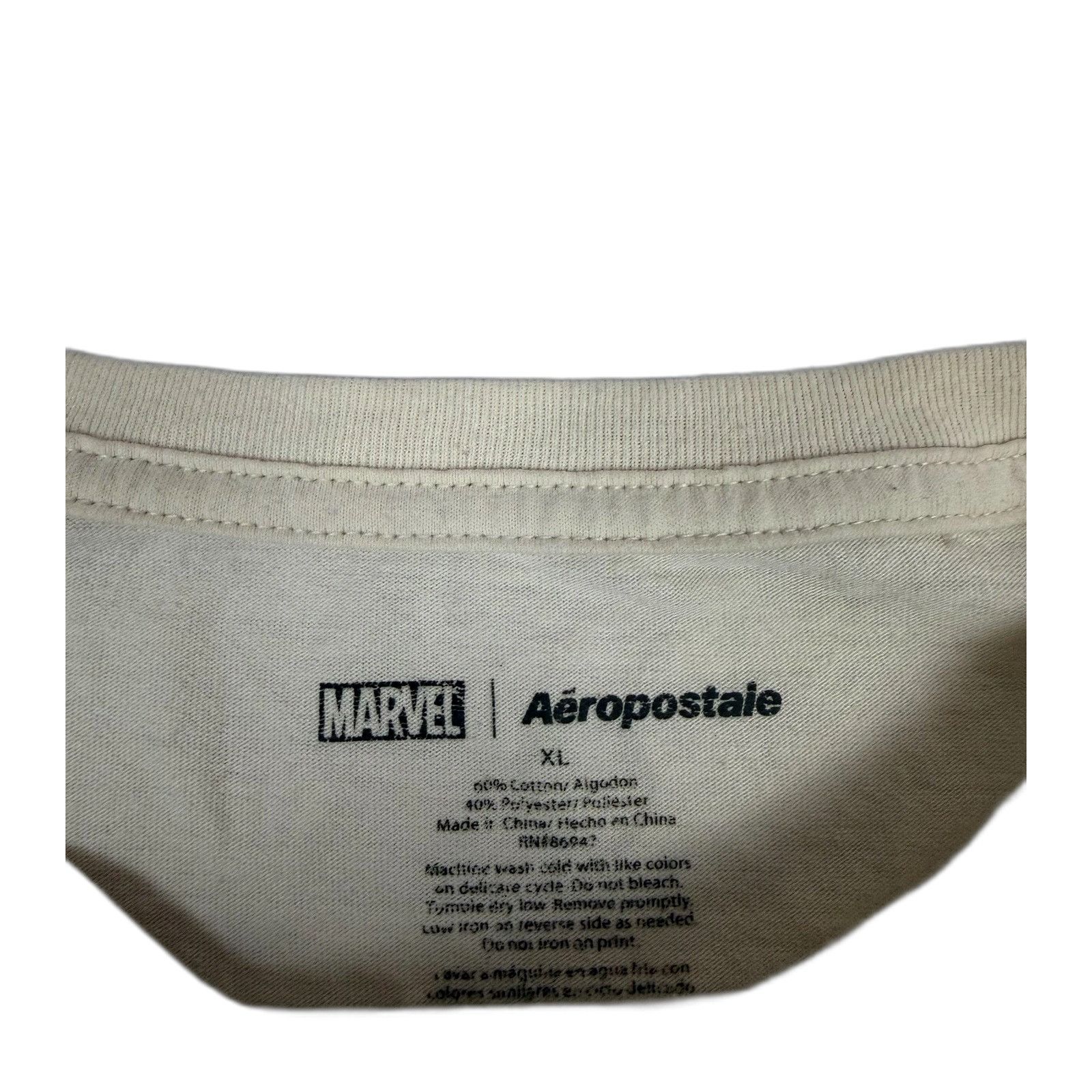 Marvel Comics Marvel x Aeropostale Spiderman T-Shirt Men's XL Beige Size US XL / EU 56 / 4 - 5 Thumbnail