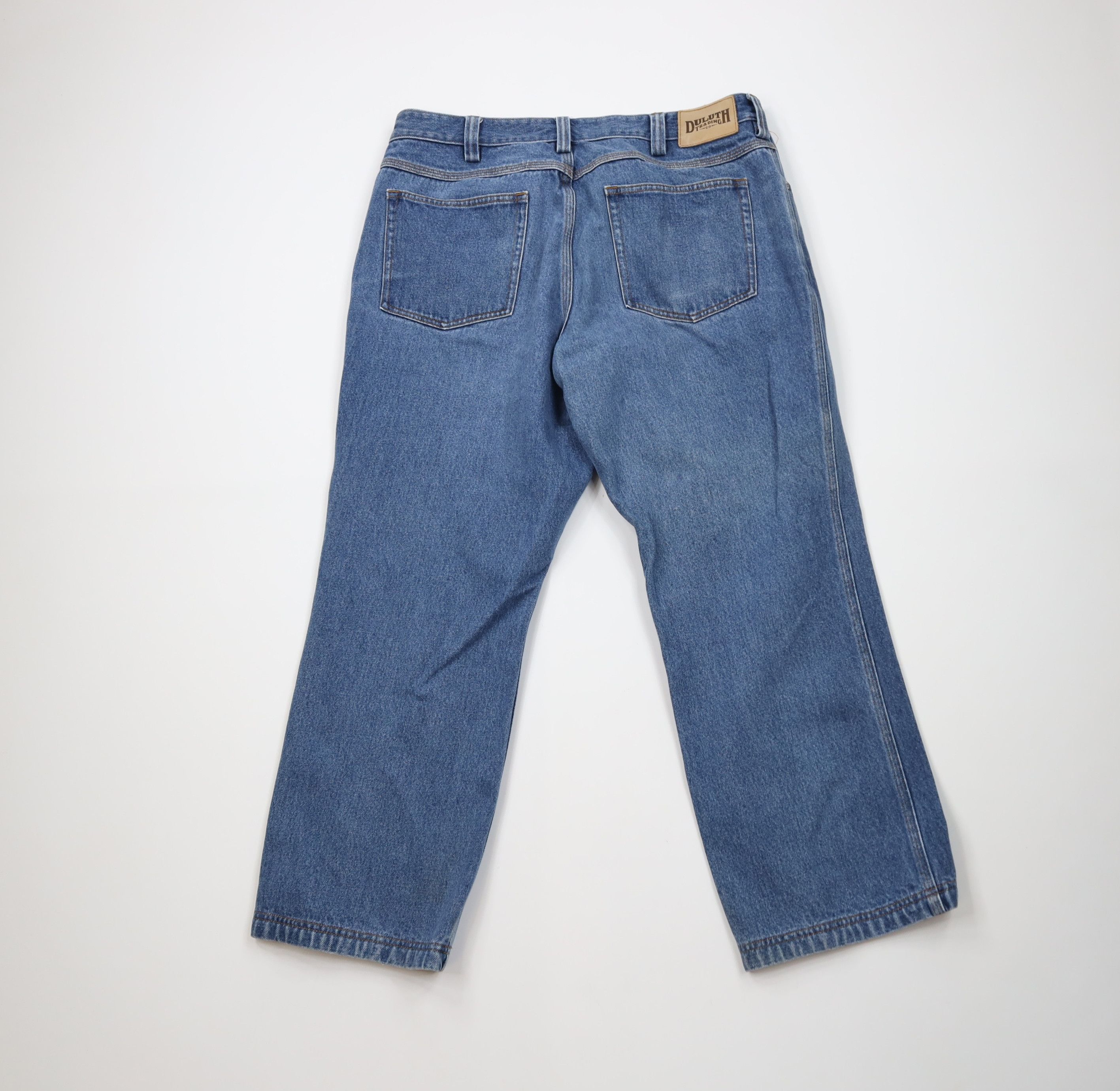 Duluth Trading Company Duluth Trading Co Workwear Wide Leg Denim Jeans Cotton Size US 37 - 8 Thumbnail