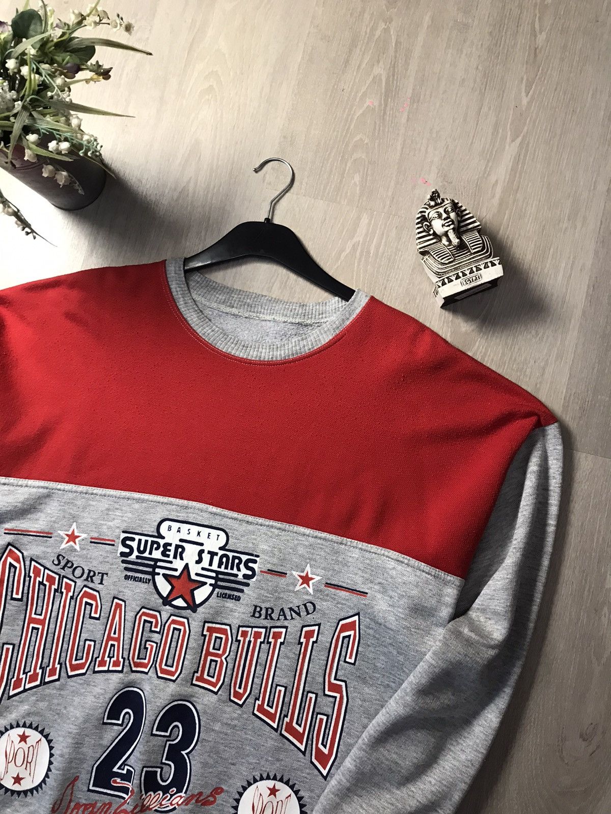 NBA × Vintage Vintage 90s Super Stars basket Chicago Bulls 23 sweatshirt Size US M / EU 48-50 / 2 - 2 Thumbnail