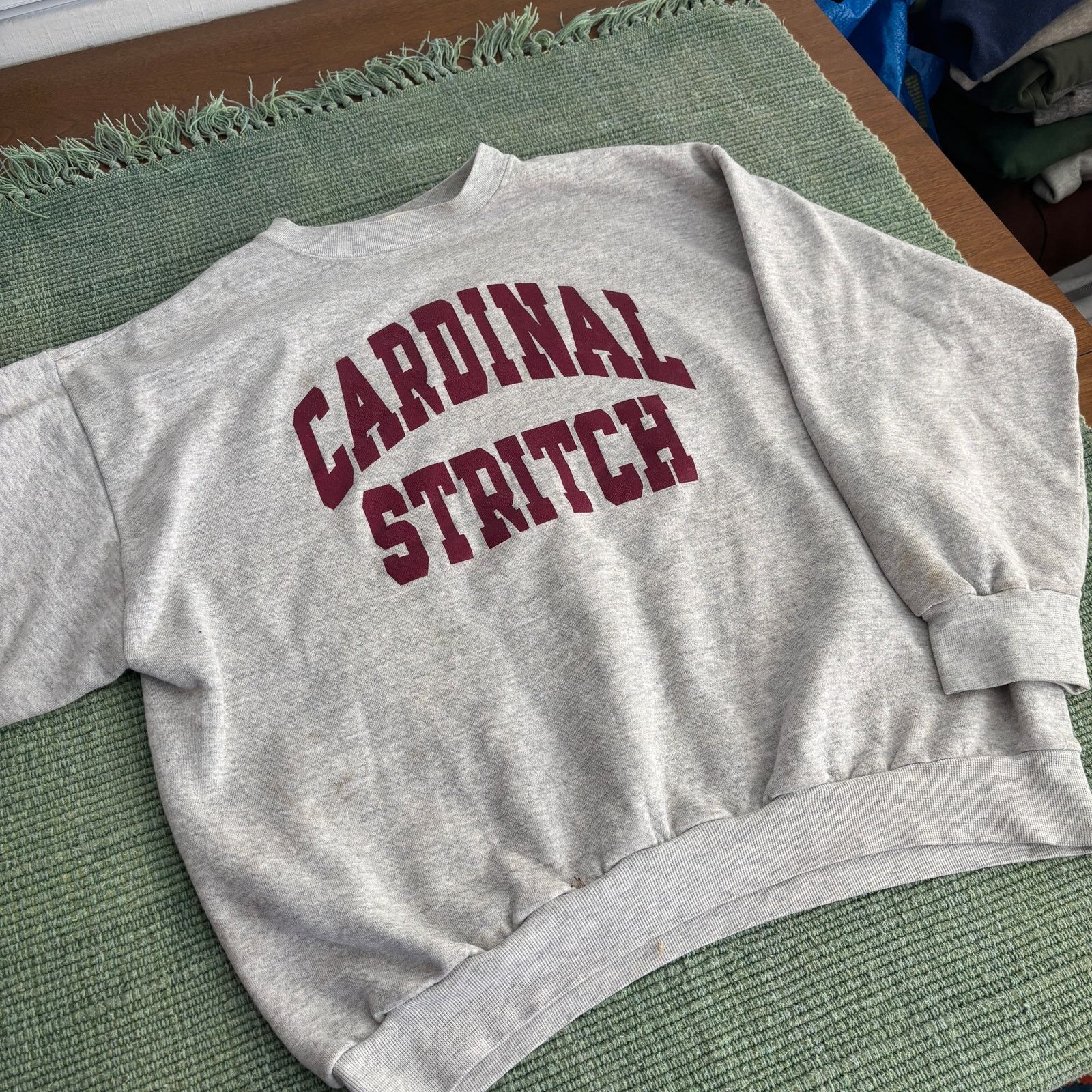Velva Sheen Vintage 1980s Cardinal Stritch gray cotton sweatshirt XL Size US XL / EU 56 / 4 - 6 Thumbnail