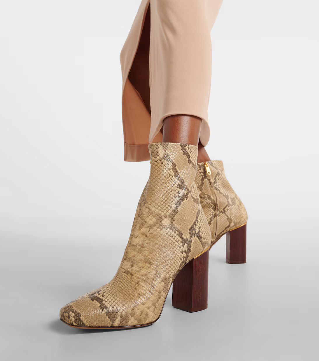 Chloe o1y0825 Leather Ankle Boots in Sand Size US 10 / IT 40 - 4 Thumbnail