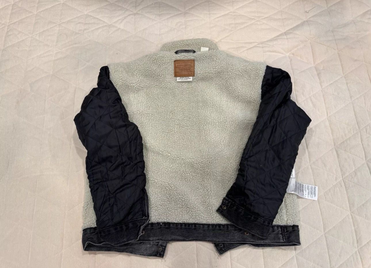 Levi's LEVI'S Black Stonewash SHERPA Denim Jacket Size Medium Size M / US 6-8 / IT 42-44 - 8 Thumbnail