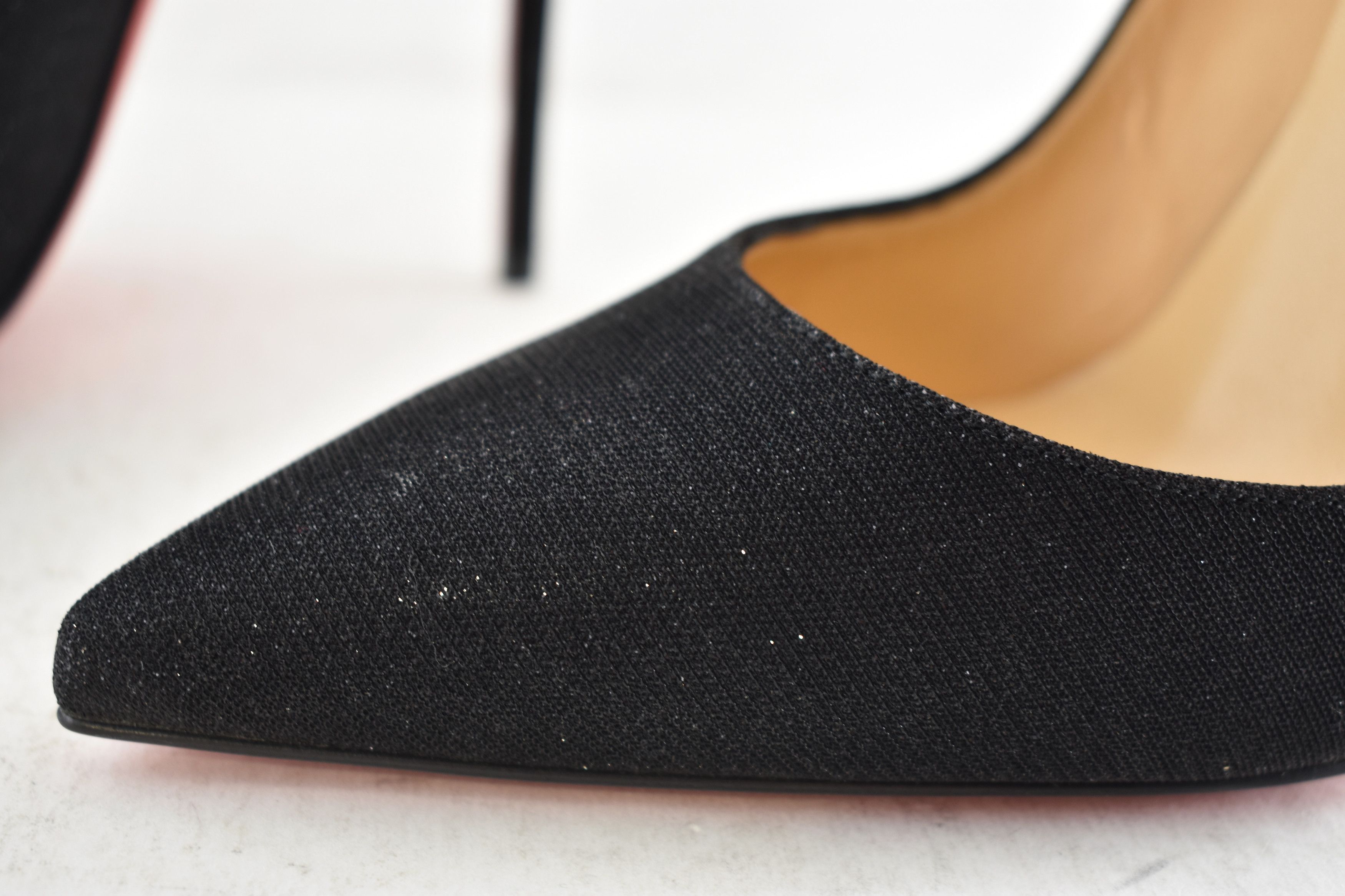 Christian Louboutin So Kate 120 Glitter Tennis Black Pointed Toe Heel Pump 42 Size US 12 / IT 42 - 12 Thumbnail