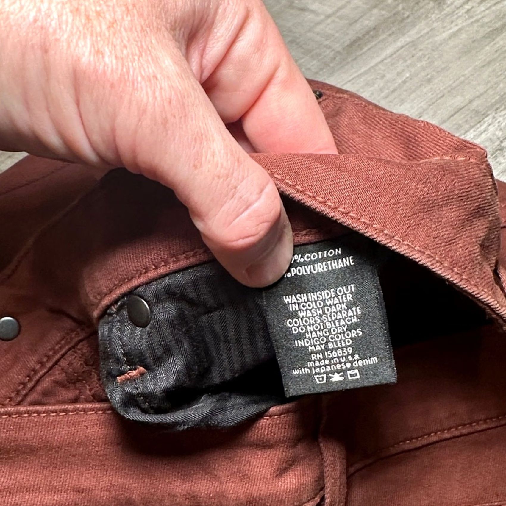 MONFRERE Monfrere Japanese Denim Stretch Jeans 34 Regular Men Rust Brown 28 41 34 Size US 34 / EU 50 - 8 Thumbnail