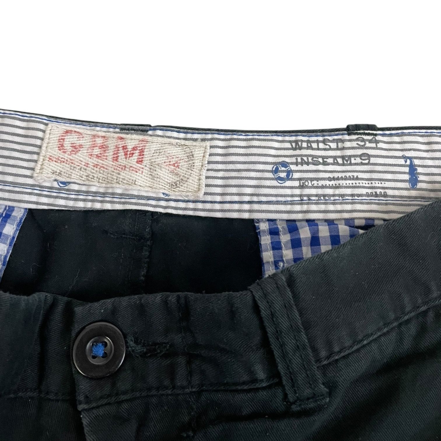Other G&M Mens Black Stanley Chino Cotton Twill Shorts Size US 34 / EU 50 - 6 Thumbnail