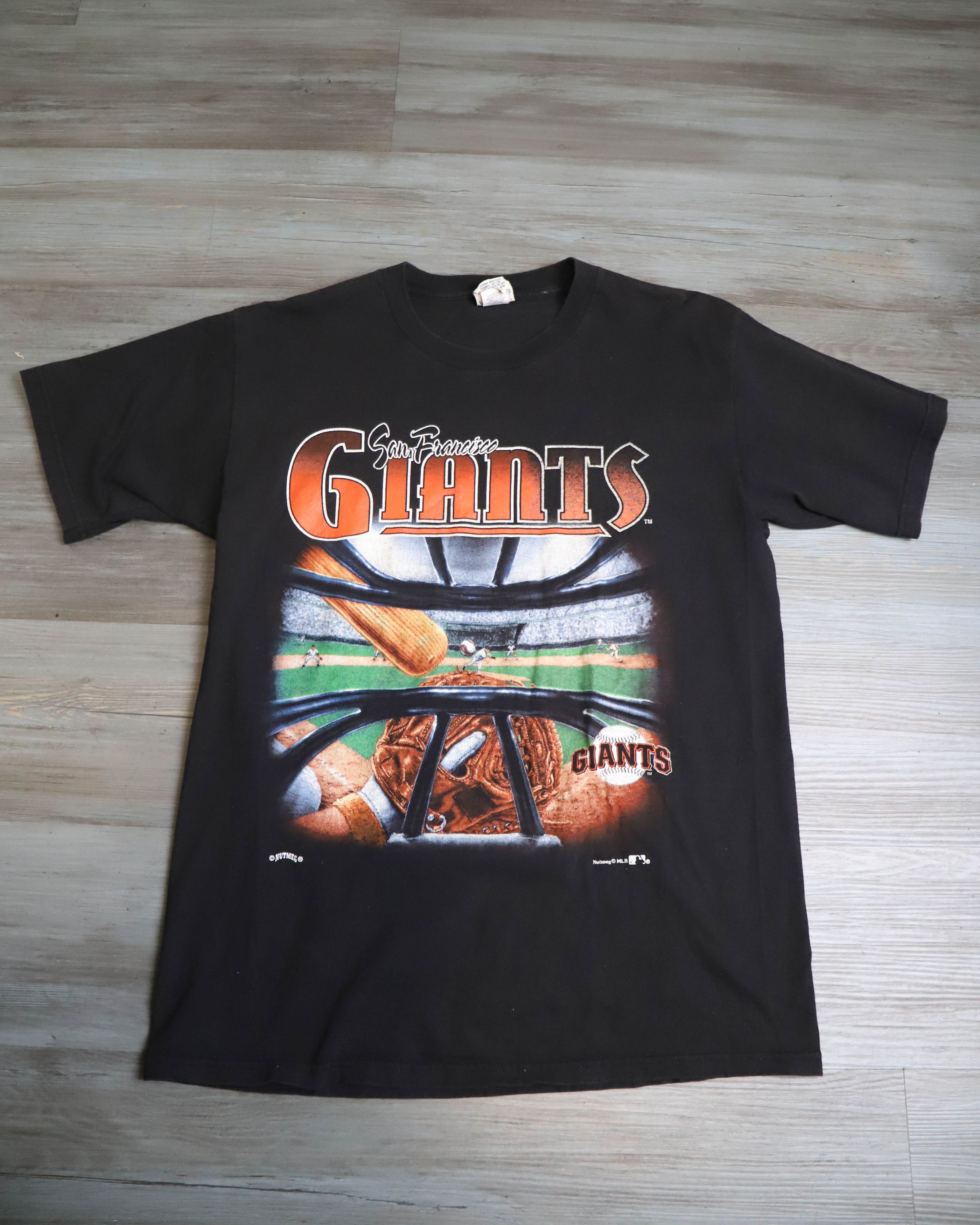 Nutmeg Vintage 90s San Francisco Giants MLB Graphic T Shirt Black Size US XL / EU 56 / 4 - 1 Thumbnail