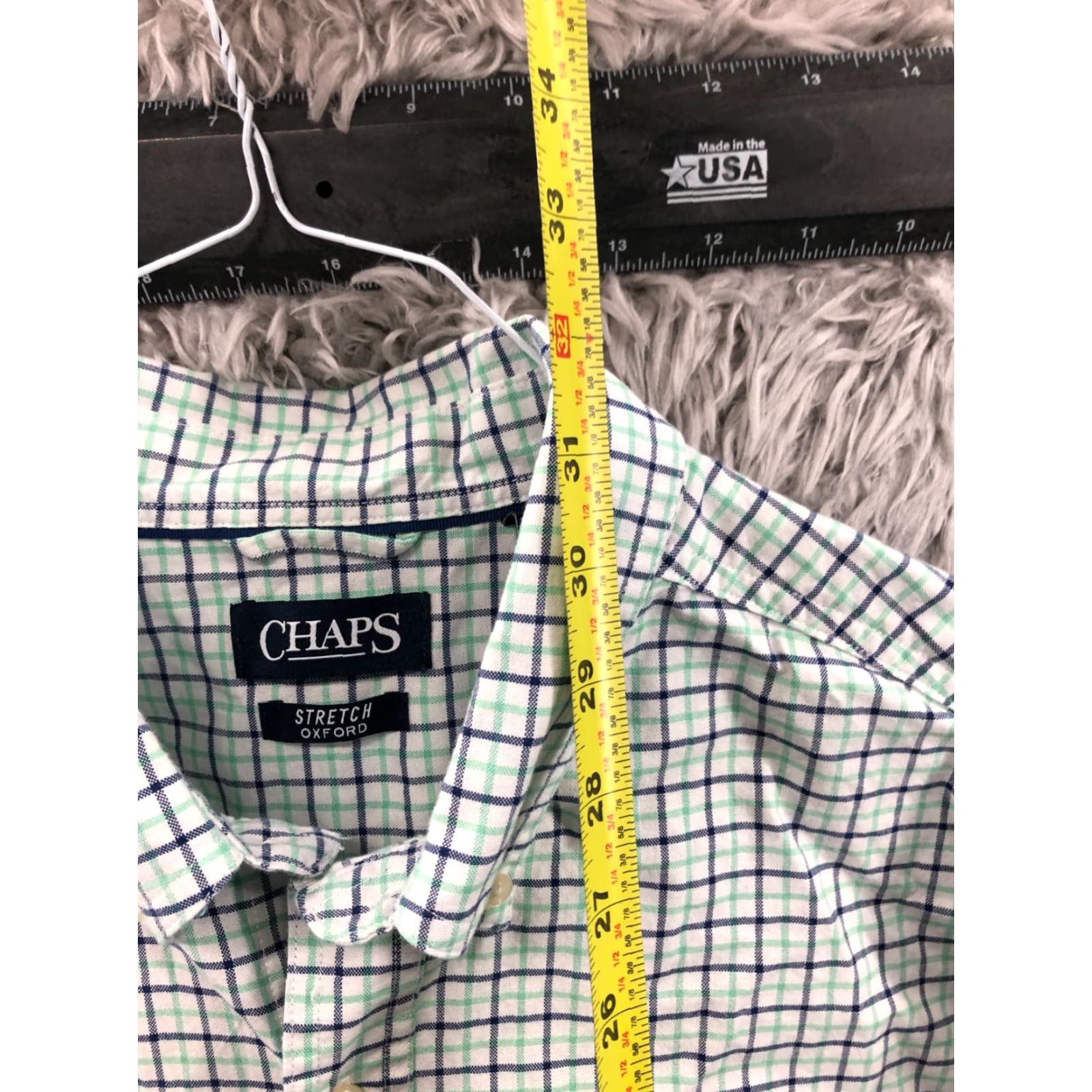 Chaps Chaps Shirt XL Green Plaid Mens Long Sleeve Button Down Collar Size US XL / EU 56 / 4 - 6 Thumbnail