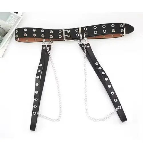 Other Punk Style Double-breasted Buttonhole Belt Size ONE SIZE - 3 Thumbnail