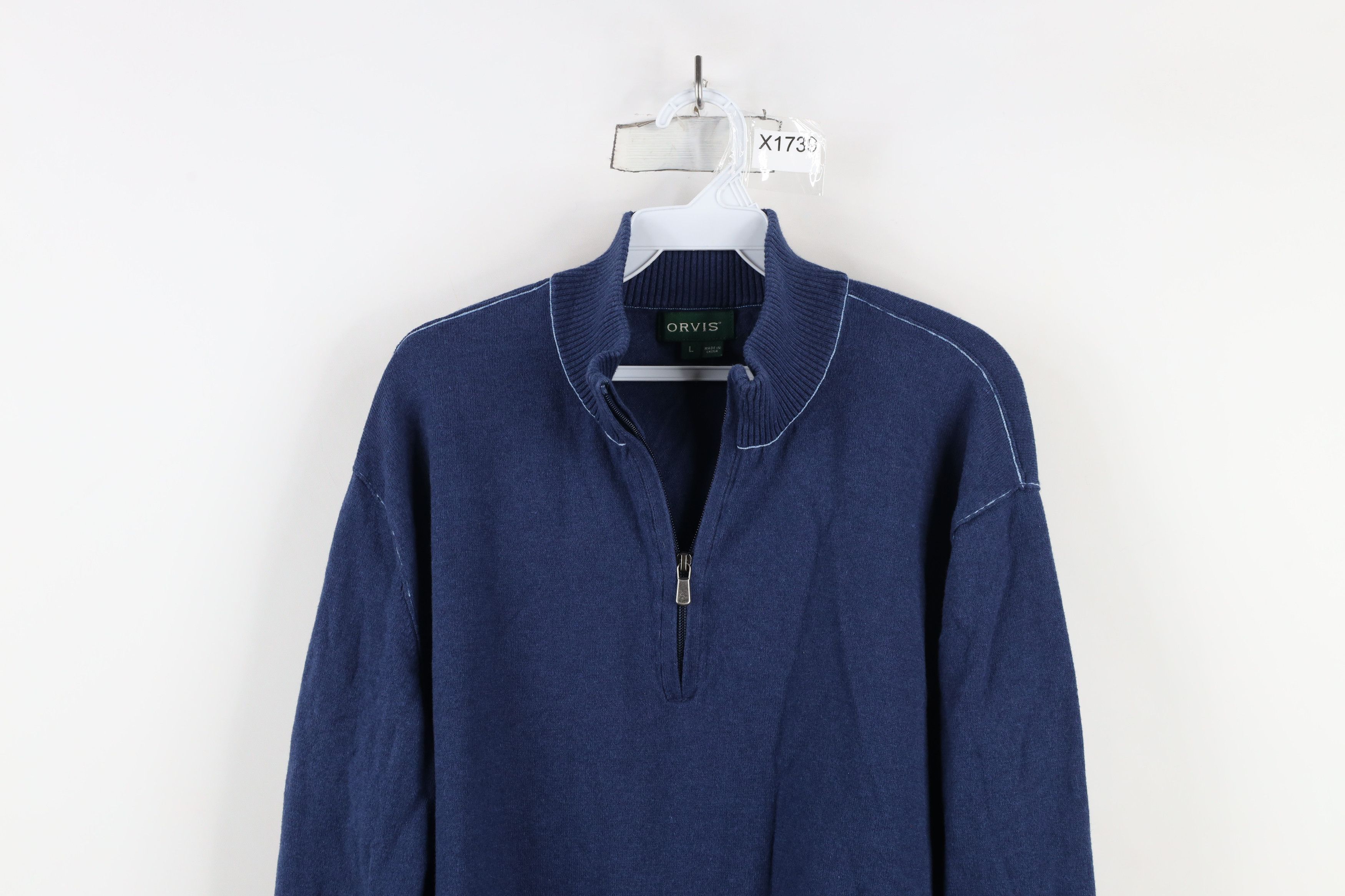 Orvis × Vintage Vintage Orvis Cashmere Blend Knit Half Zip Pullover Sweater Size US L / EU 52-54 / 3 - 2 Thumbnail