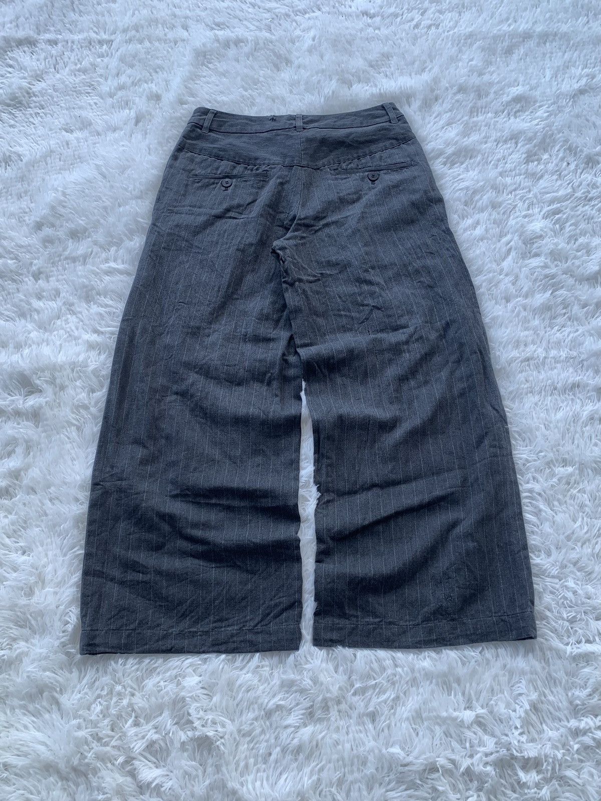 Japanese Brand Des Pres Paris Wide Leg Pinstripe Pants Size US 28 / EU 44 - 8 Thumbnail