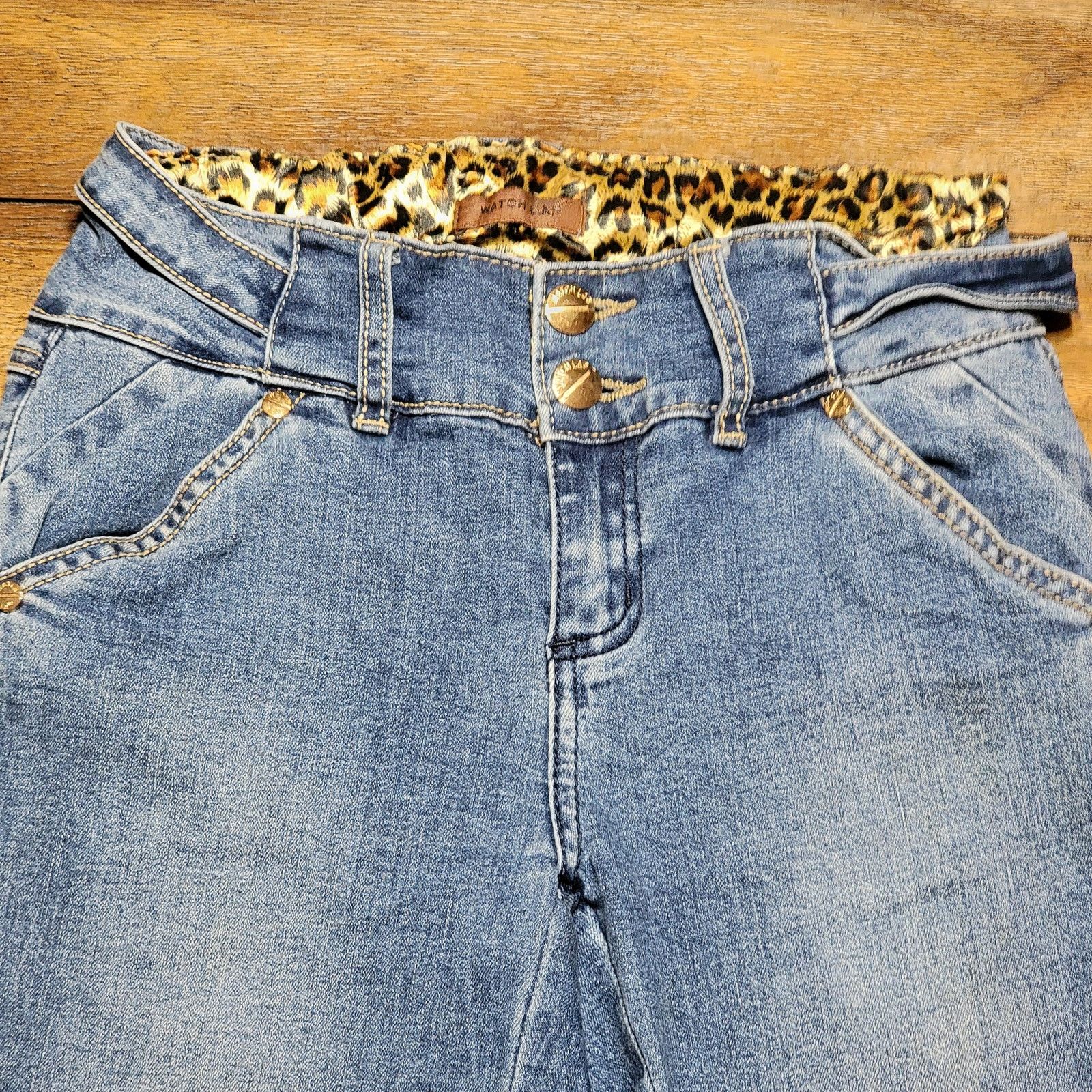 Other Watch L.A. Denim Jeans w/ Buckle Back - Size Junior 3 Size 26" / US 2 / IT 38 - 2 Thumbnail