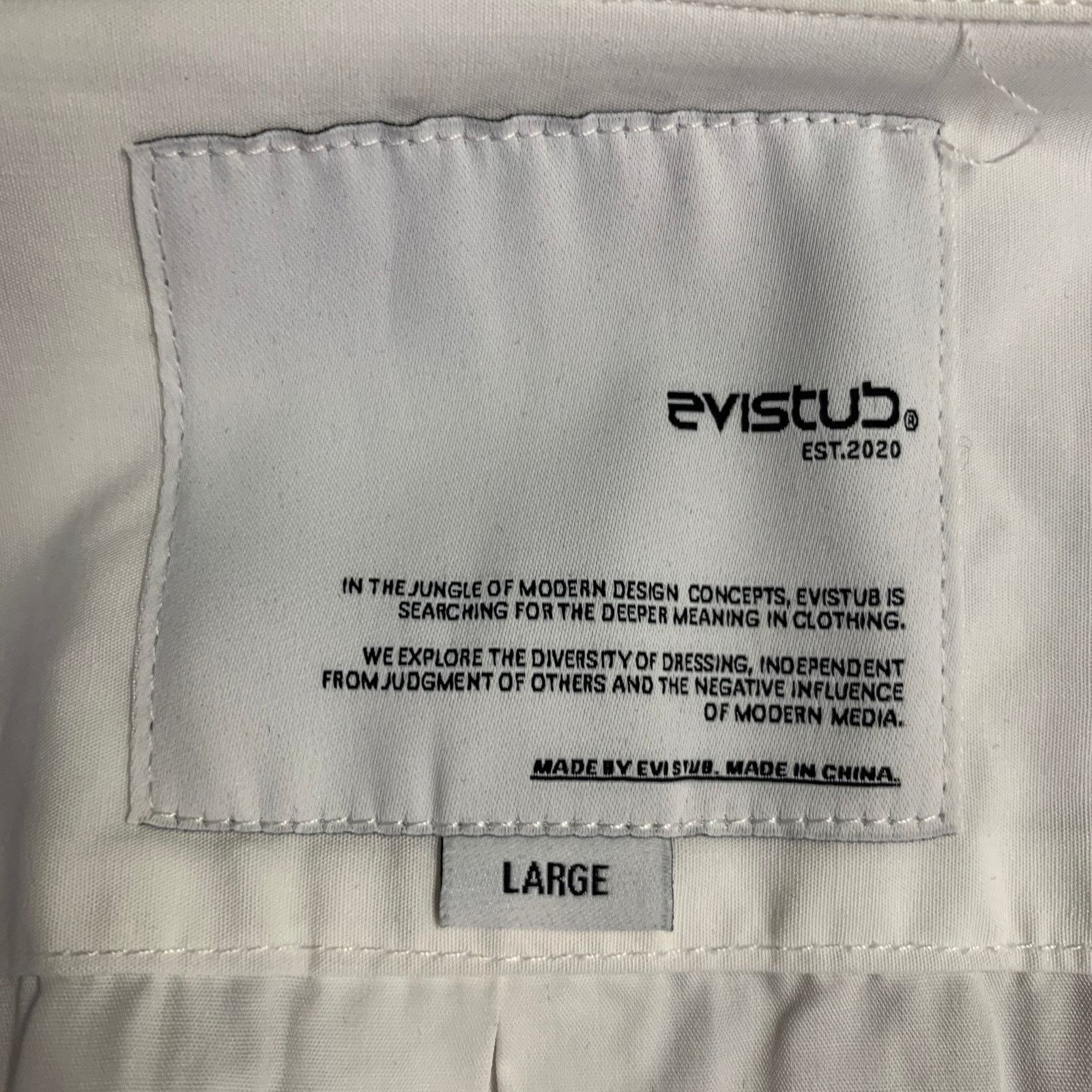 Other EVISTUB Size L White Cotton Oversized Long Sleeve Shirt Size US L / EU 52-54 / 3 - 6 Thumbnail