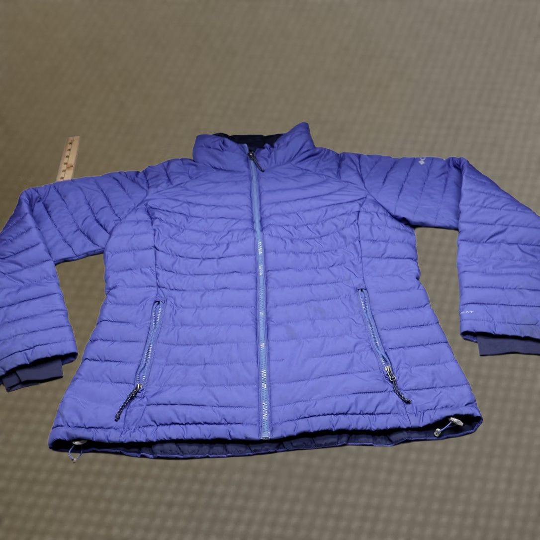 Vintage Columbia Jacket Women Large Blue White Out II Omni-Heat Insulated Quilted Puffer Jacket Size L / US 10 / IT 46 - 1 Thumbnail