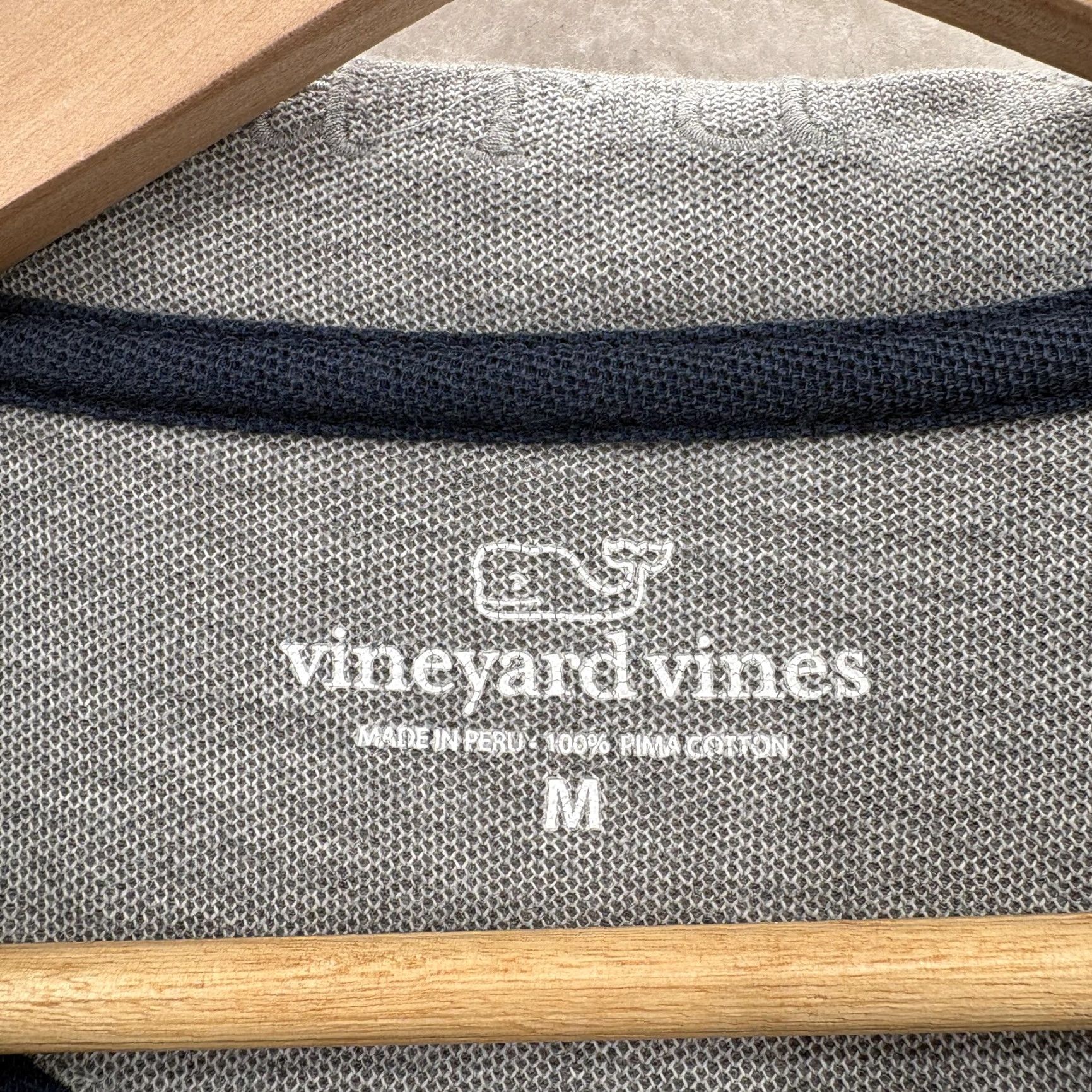Vineyard Vines Vineyard Vines Pullover Mens Medium Blue Pima Cotton Quarter Zip Sweatshirt Logo Size US M / EU 48-50 / 2 - 3 Thumbnail