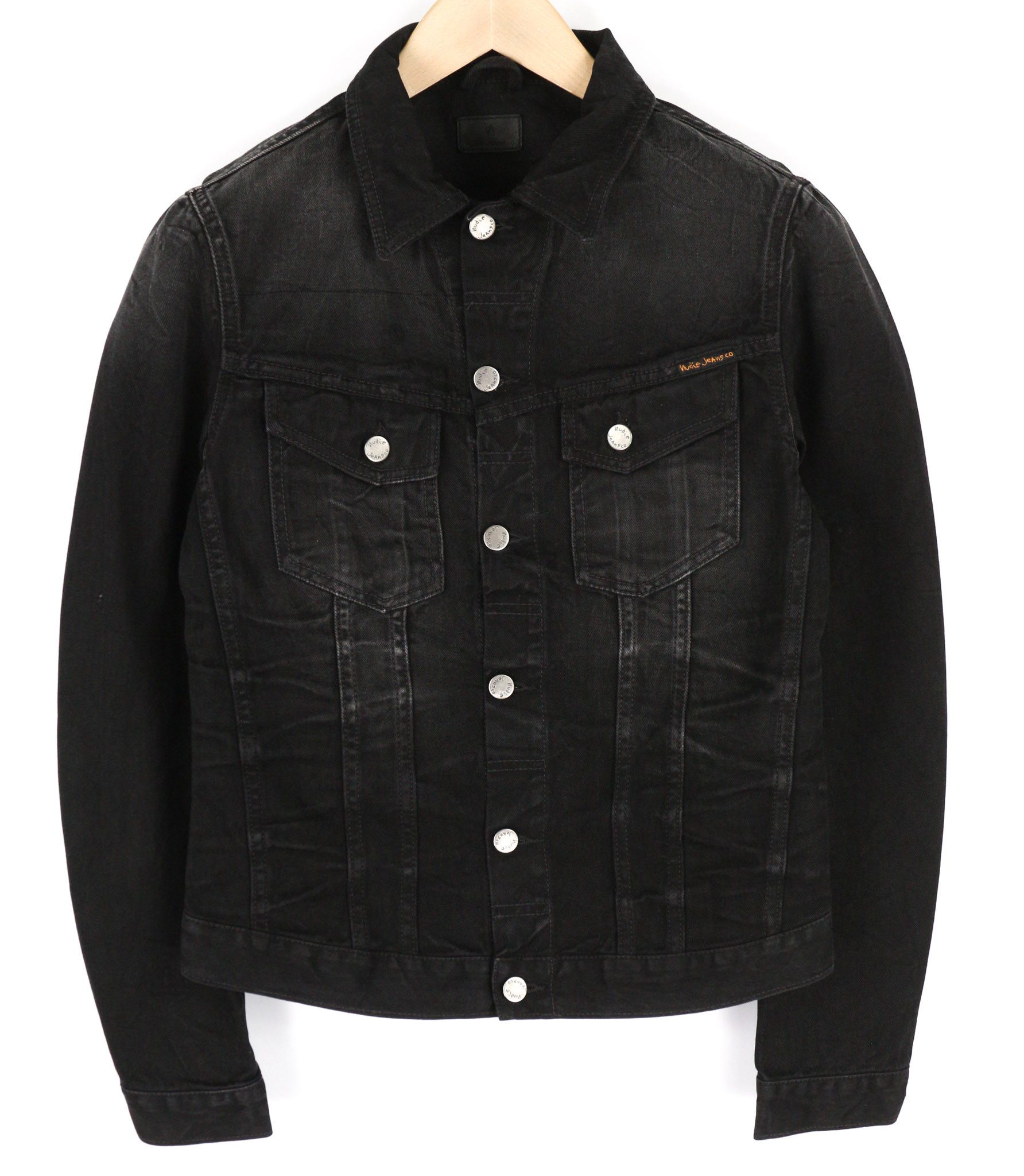 Nudie Jeans PERRY ORGANIC BLACK STONE M Denim Black Cotton