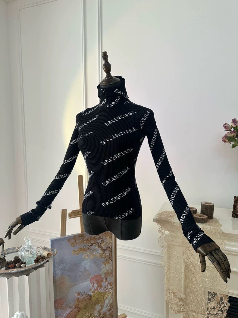 Balenciaga Balenciaga Bullet Screen Full Logo Hooded High Neck Knit S Size XS / US 0-2 / IT 36-38 - 5 Thumbnail