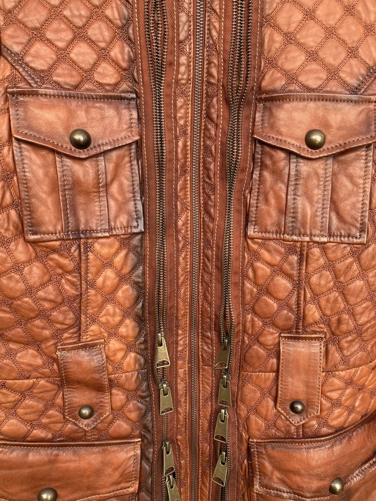 Other Don Vanquisher- Multi Zip Quilted Leather Jacket Size US S / EU 44-46 / 1 - 9 Thumbnail