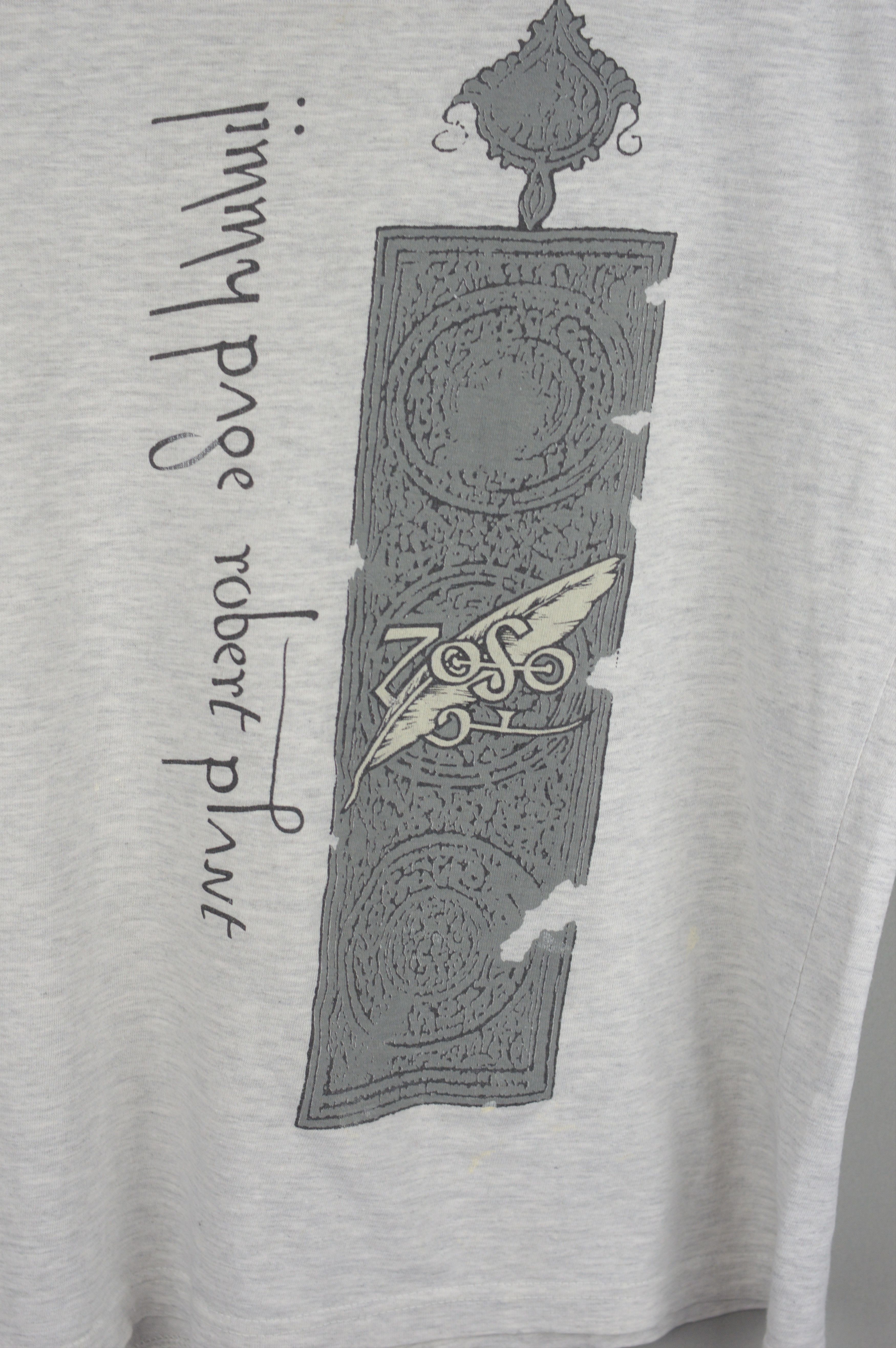 Led Zeppelin × Vintage Vintage Jimmy Page Robert Plant Zoso 90s t shirt Size US M / EU 48-50 / 2 - 3 Thumbnail