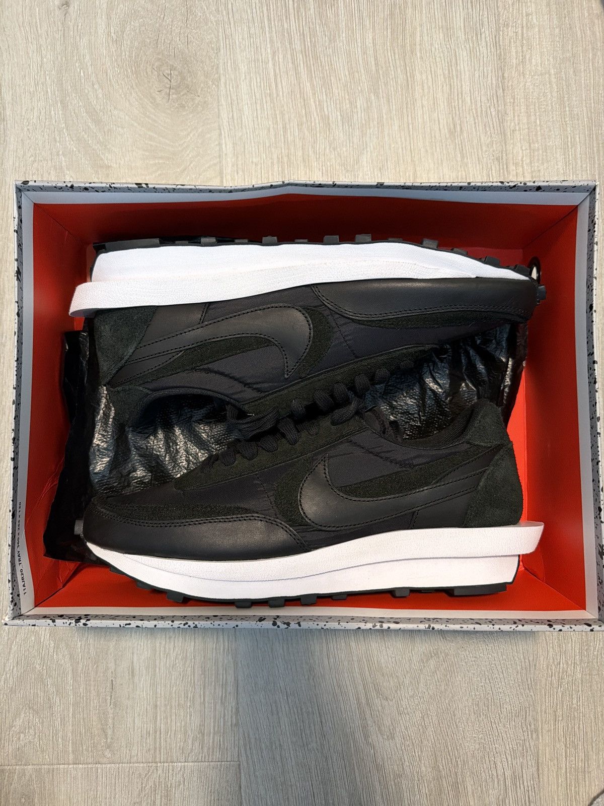 Nike sacai x Nike LDWaffle ‘Black Nylon’ Size US 13 / EU 46 - 2 Thumbnail