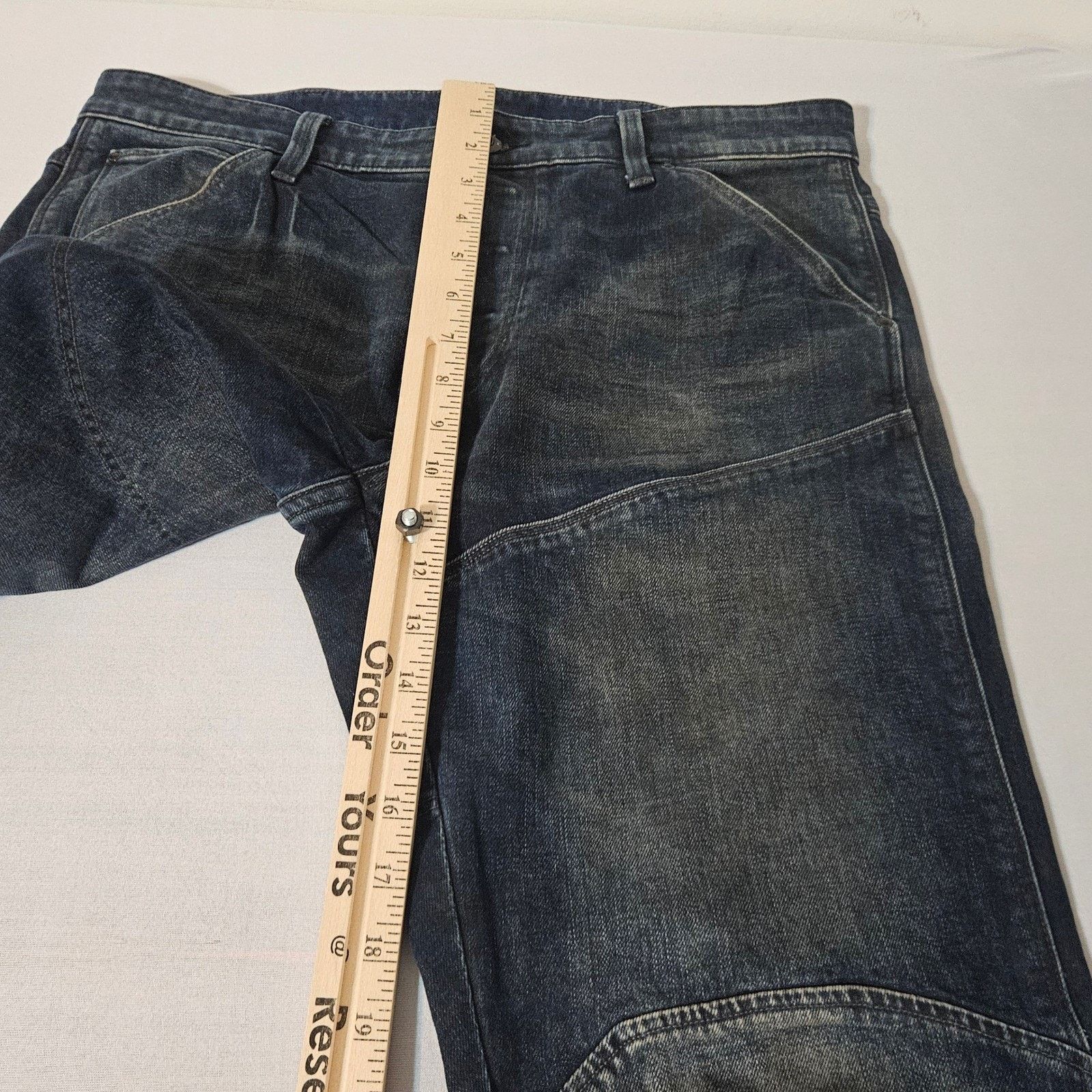 G-Star G Star Raw 5620 3D Men's Jeans Dark Wash 33x31 Button Fly Size US 33 - 7 Thumbnail