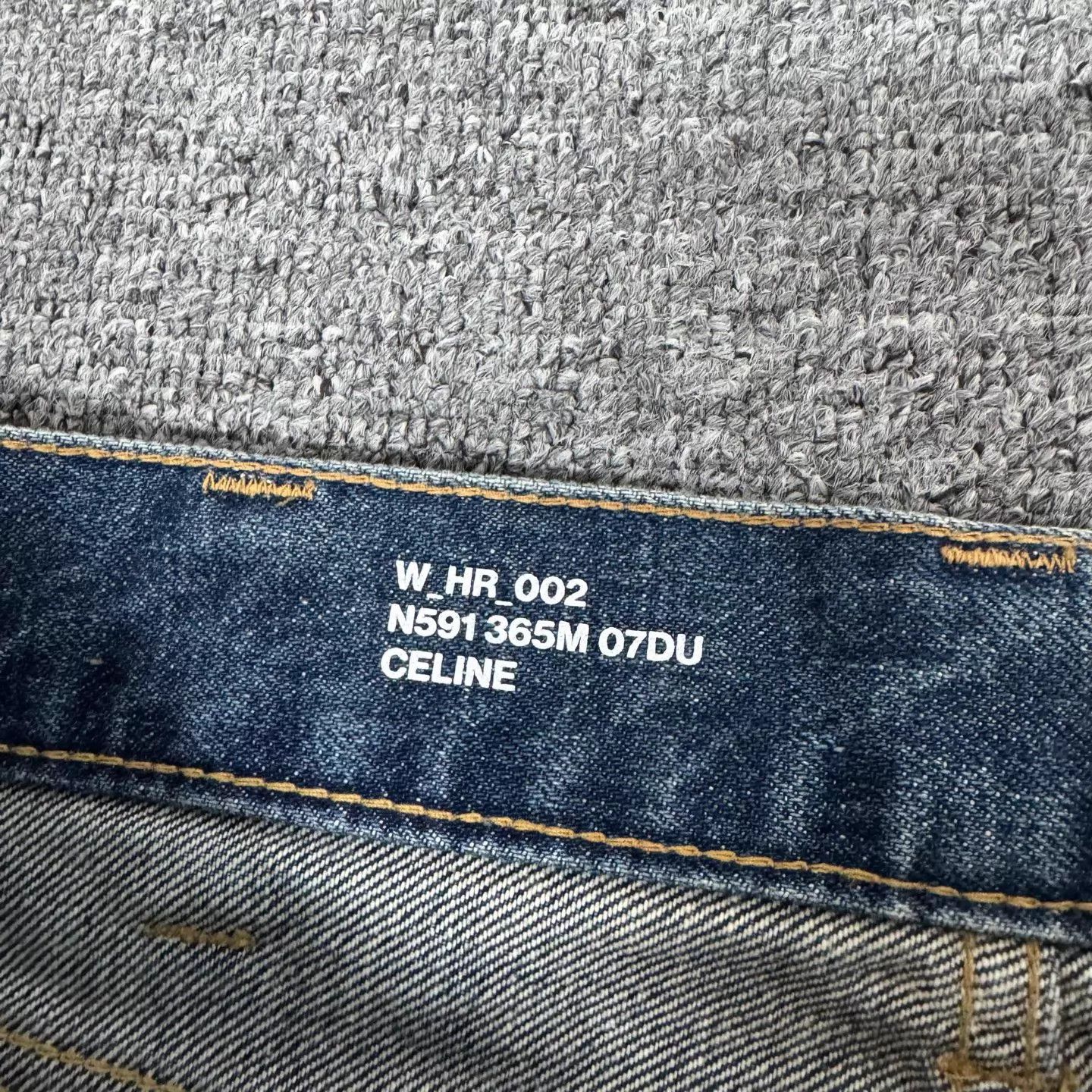 Celine Celine Triomphe Metal Chain Washed Blue Jeans 29 Size 29" - 5 Thumbnail