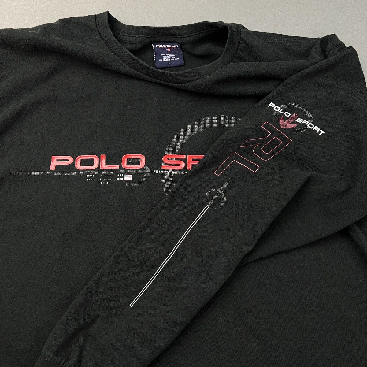 Ralph Lauren Sport Vintage POLO SPORT Rubber Spell Out Sweatshirt Size US L / EU 52-54 / 3 - 10 Thumbnail