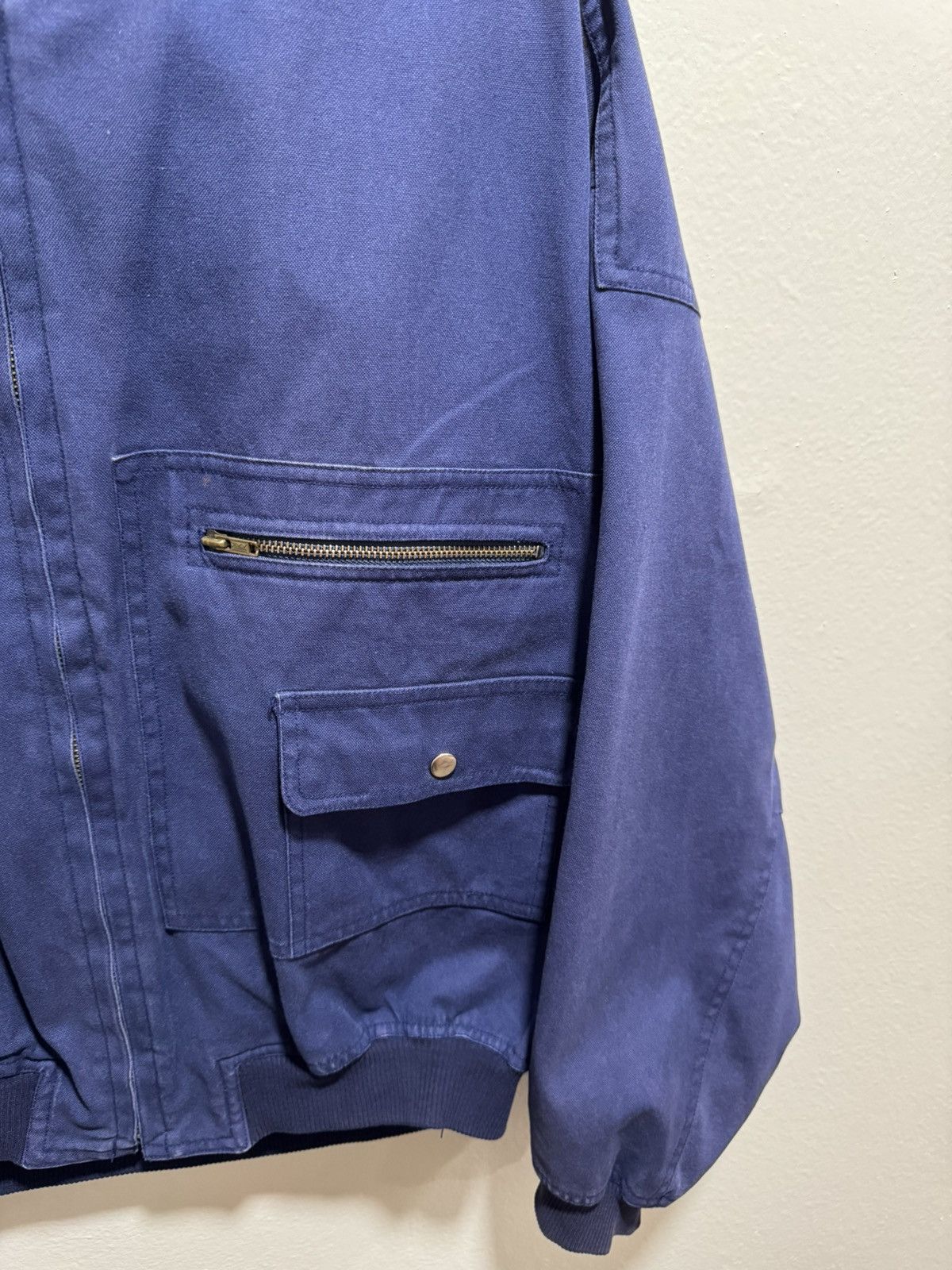 Issey Miyake 80’s Issey Miyake IS Sport Big Logo Navy Zip Up Bomber Size US L / EU 52-54 / 3 - 4 Thumbnail