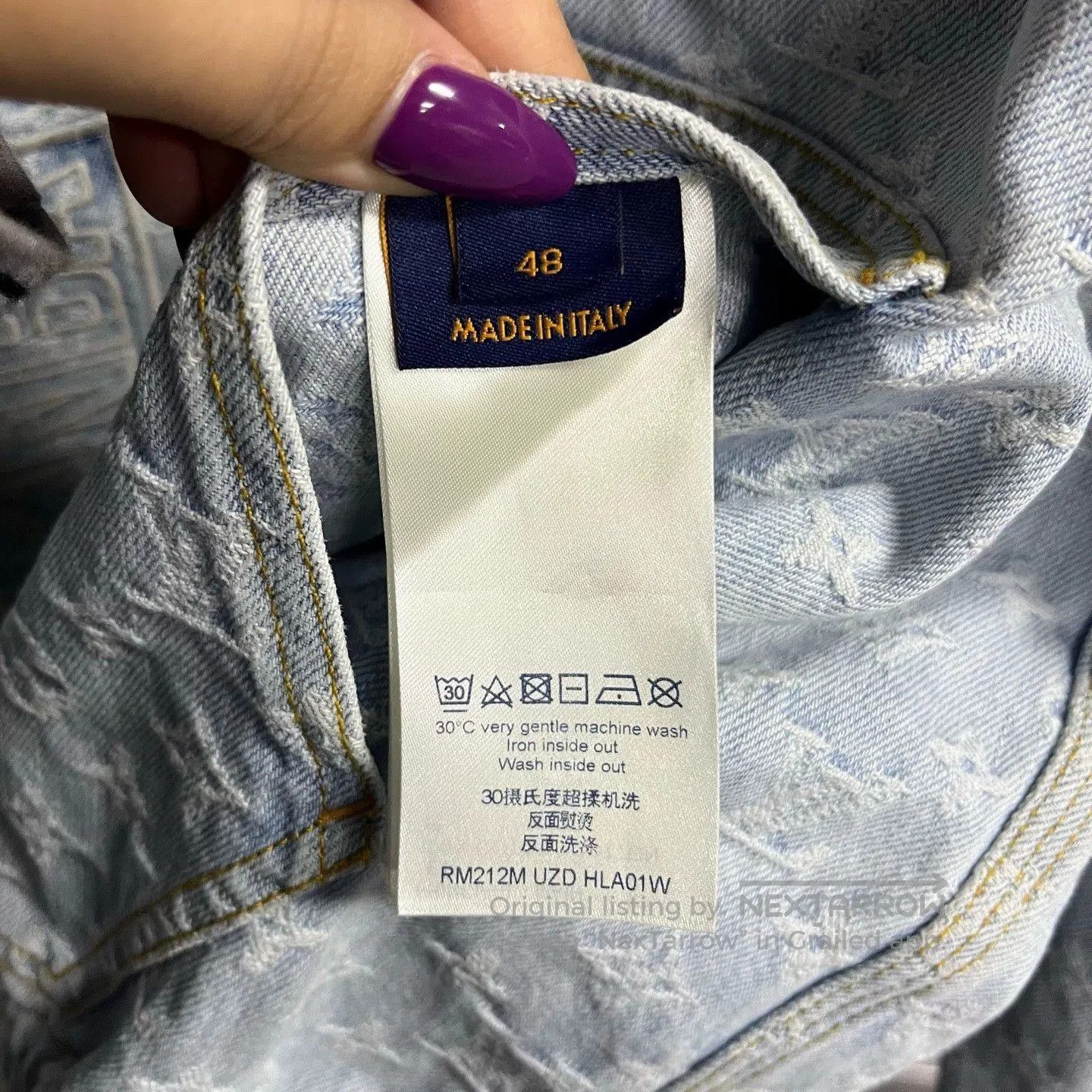 louis vuitton blue zip-up hooded jacket.