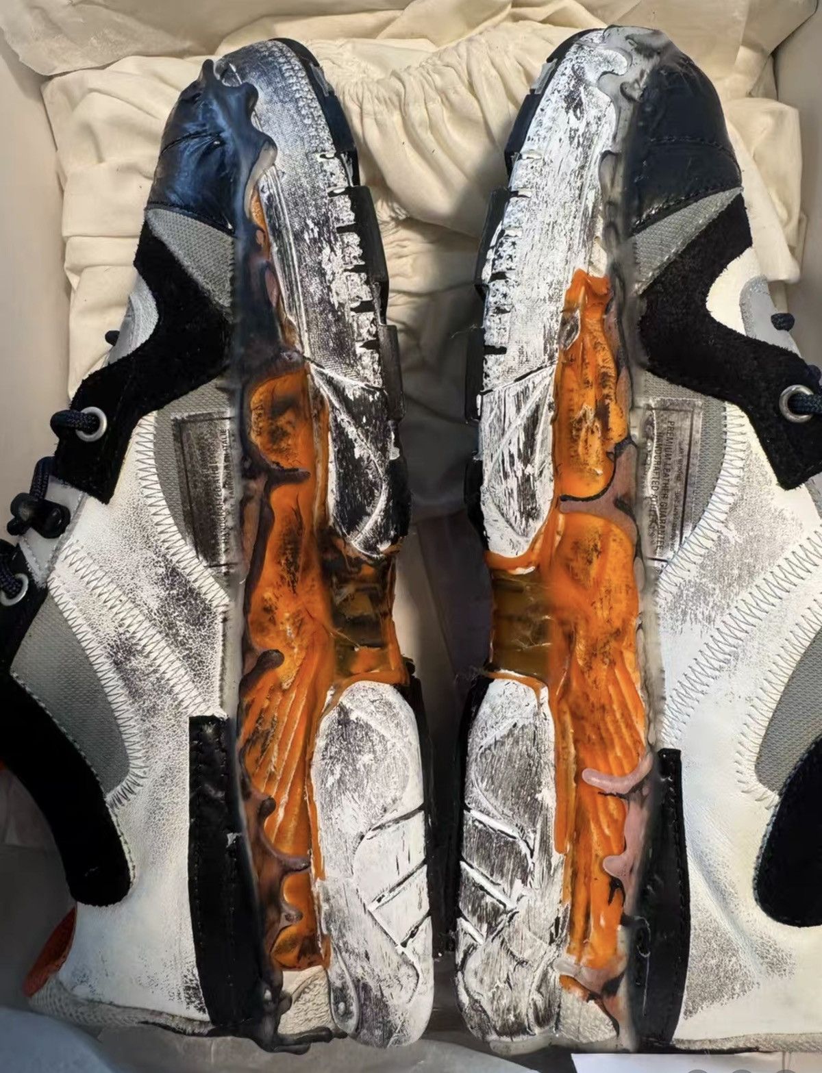 Maison Margiela MAISON MARGIELA Distressed Drip-Sole Sneakers Size US 8 / EU 41 - 3 Thumbnail